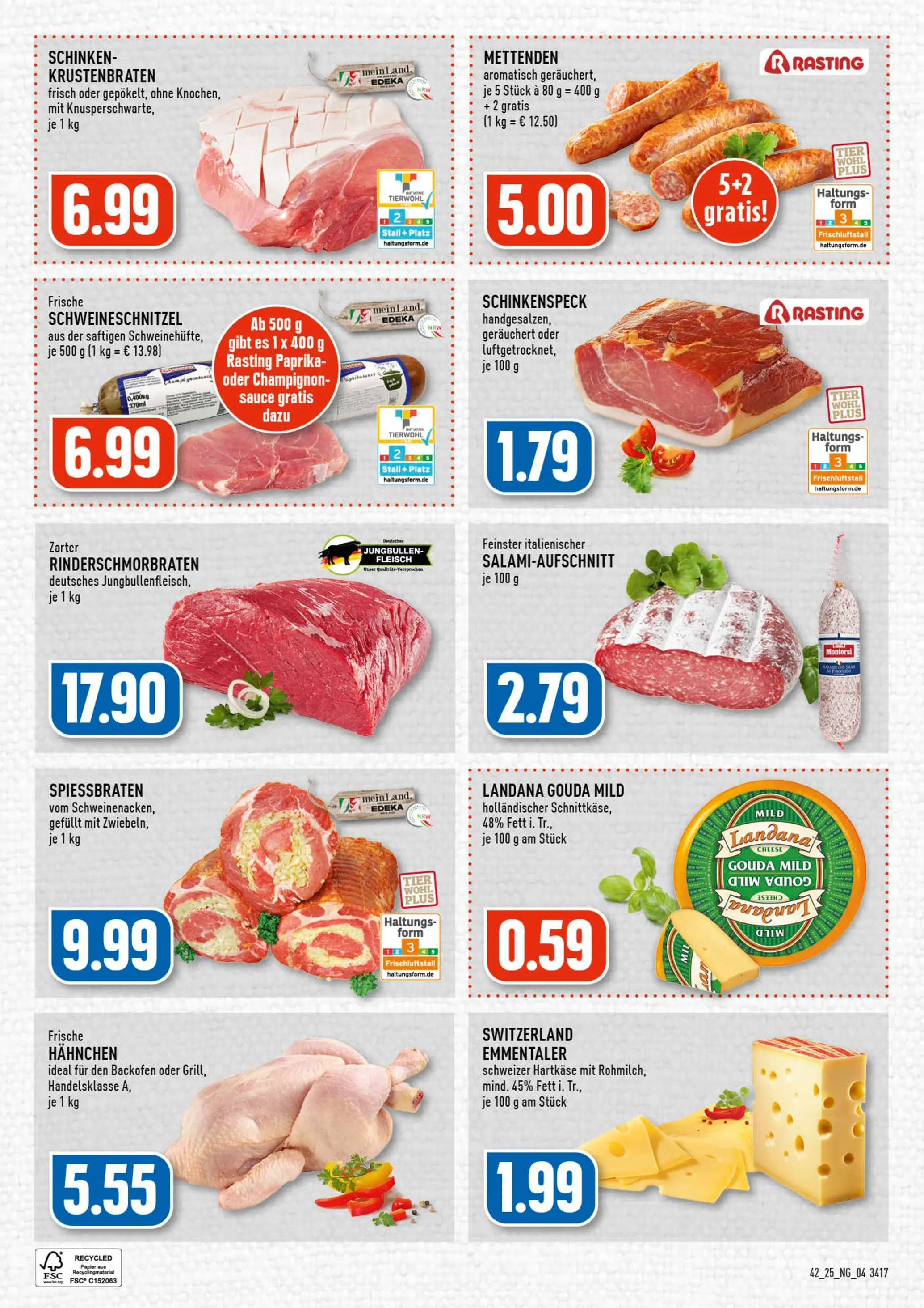 Edeka prospekt Wermelskirchen	 (ab 13.10.2025) » Angebote Online | Seite: 4 | Produkte: Gouda, Krustenbraten, Paprika, Backofen