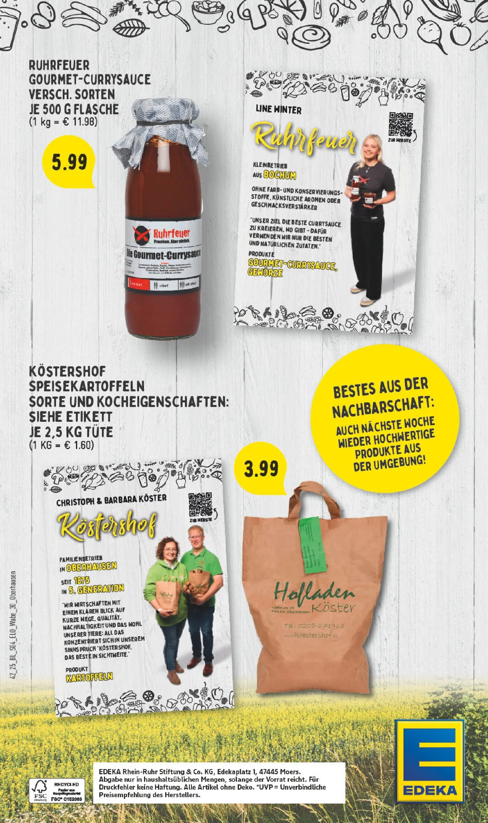 Edeka prospekt Oberhausen	 (ab 13.10.2025) » Angebote Online | Seite: 28 | Produkte: Gewürze, Kartoffeln