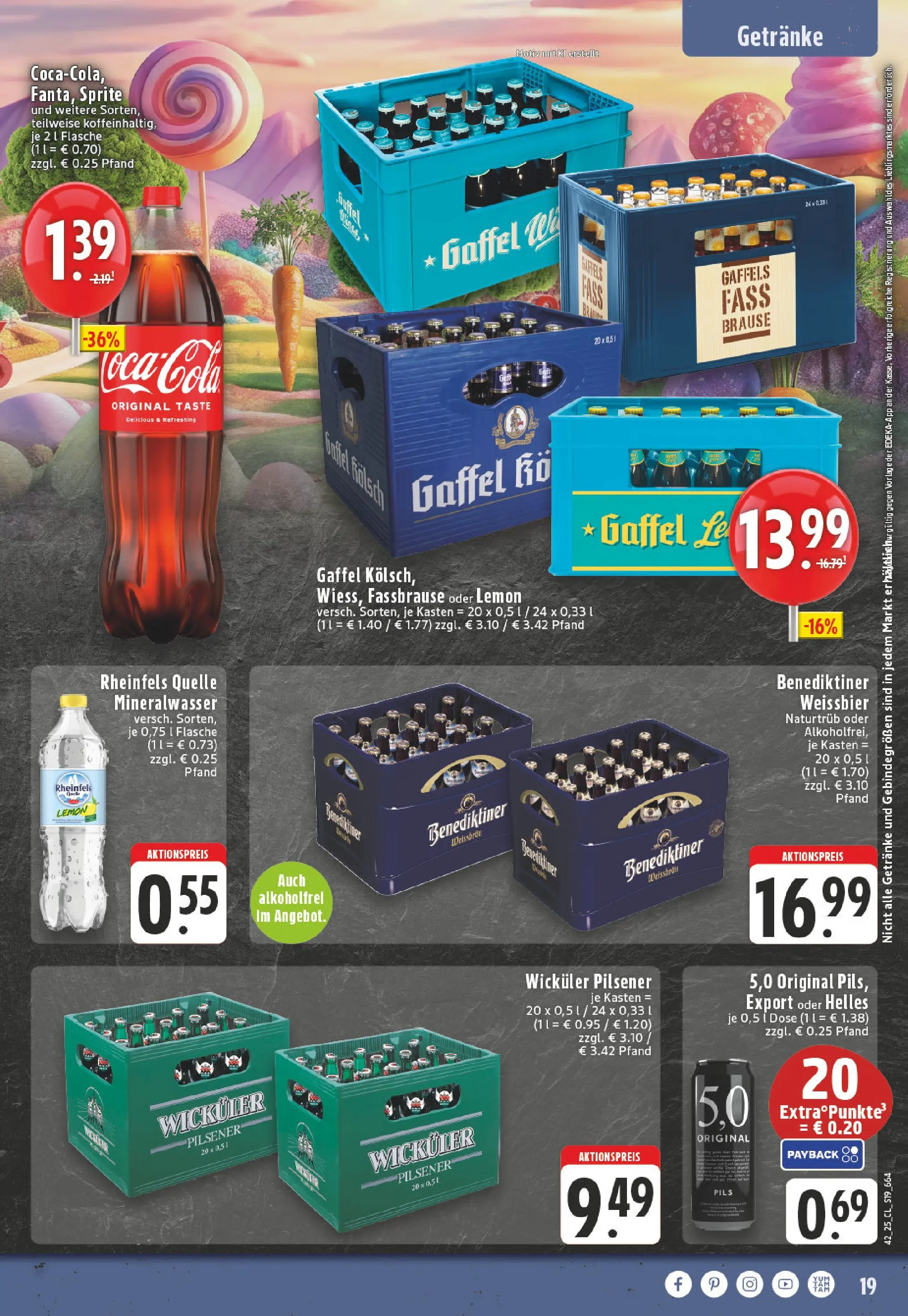Edeka prospekt Hennef - Uckerath	 (ab 13.10.2025) » Angebote Online | Seite: 19 | Produkte: Sprite, Weißbier, Pils, Mineralwasser
