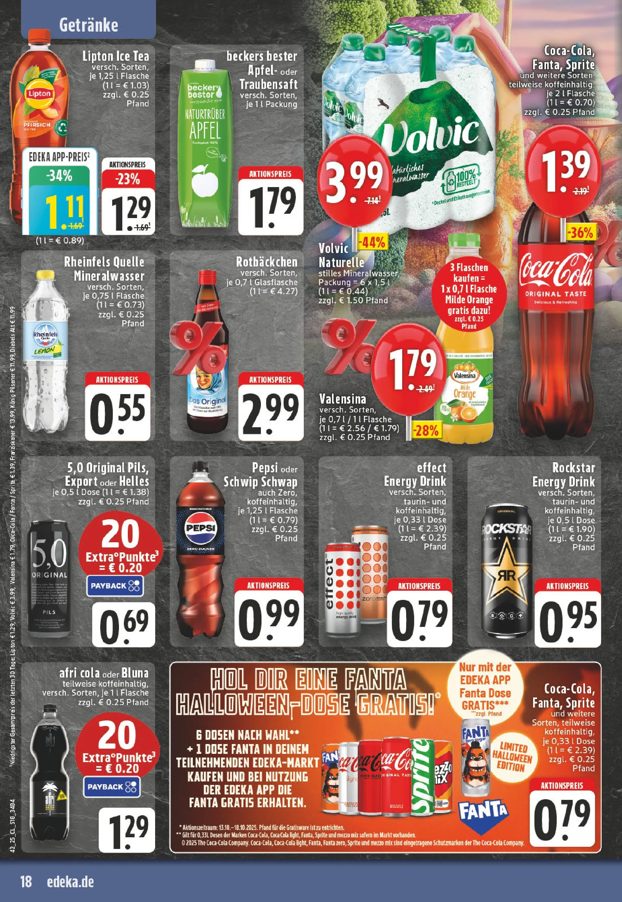 Edeka prospekt Hamm	 (ab 13.10.2025) » Angebote Online | Seite: 18 | Produkte: Äpfel, Mineralwasser, Valensina, Diebels
