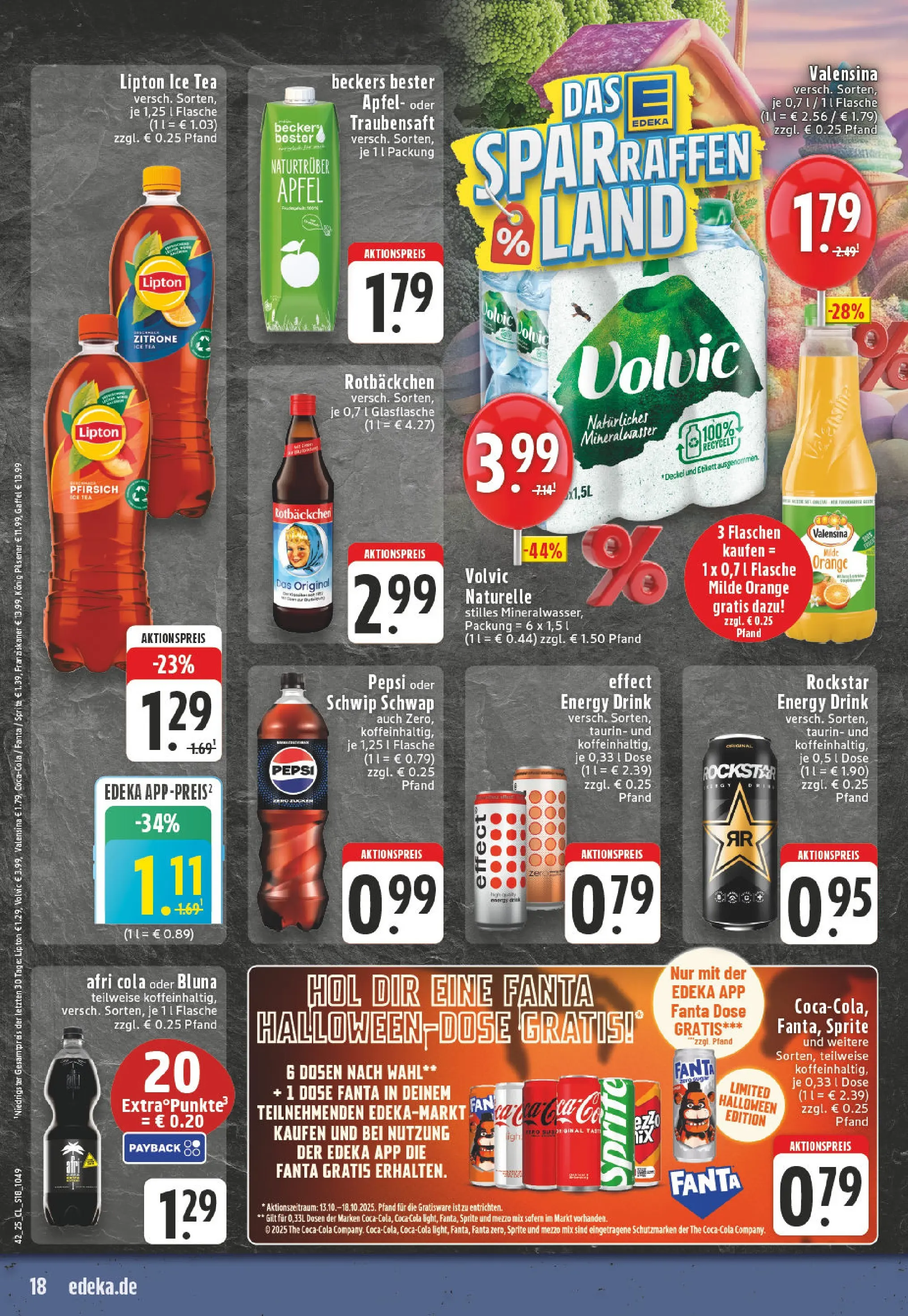 Edeka prospekt Kempenich	 (ab 13.10.2025) » Angebote Online | Seite: 18 | Produkte: Rockstar energy, Mineralwasser, Zitrone, Pepsi
