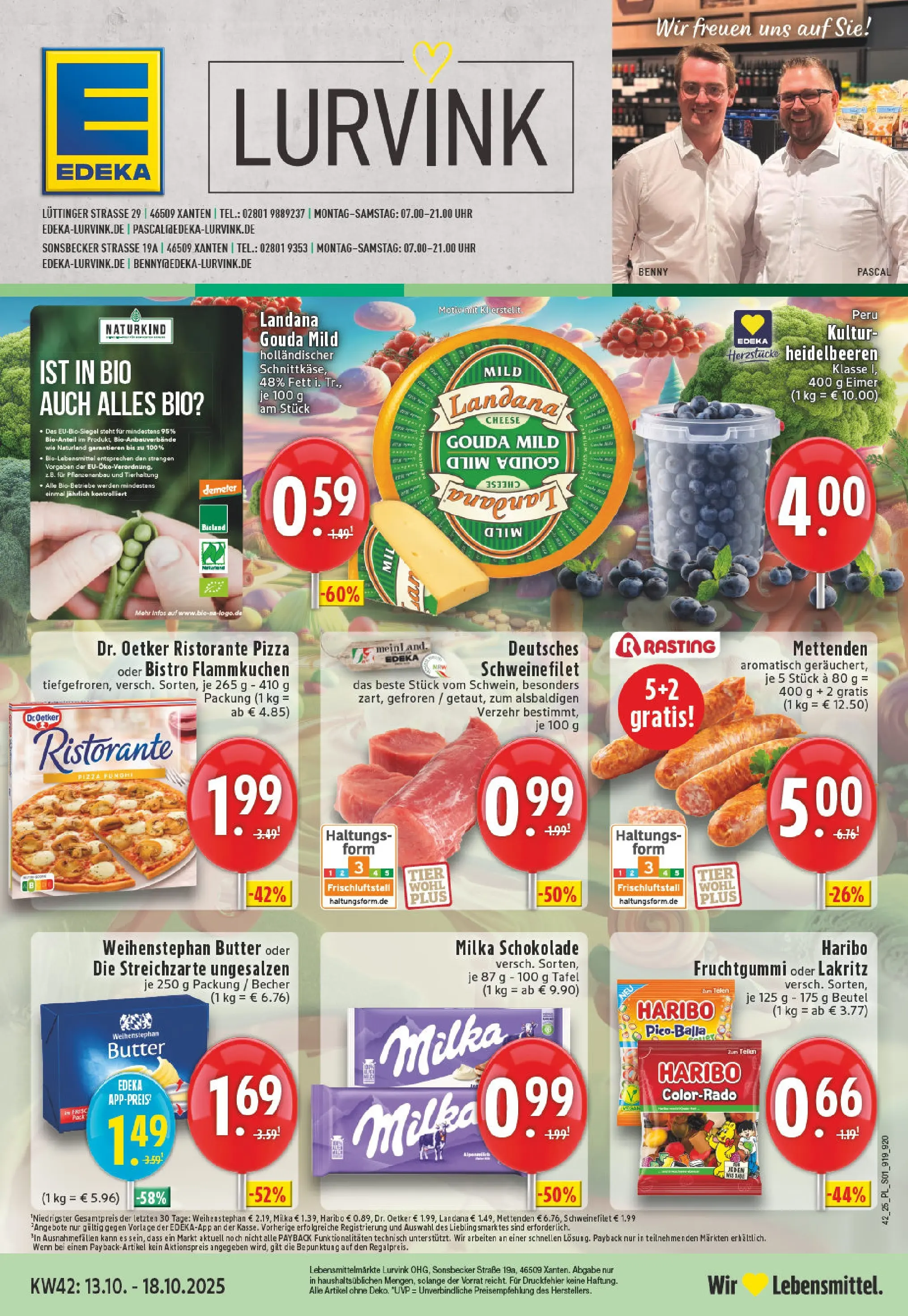 Edeka prospekt Xanten	 (ab 13.10.2025) » Angebote Online | Seite: 1 | Produkte: Haribo, Schokolade, Milka, Pizza