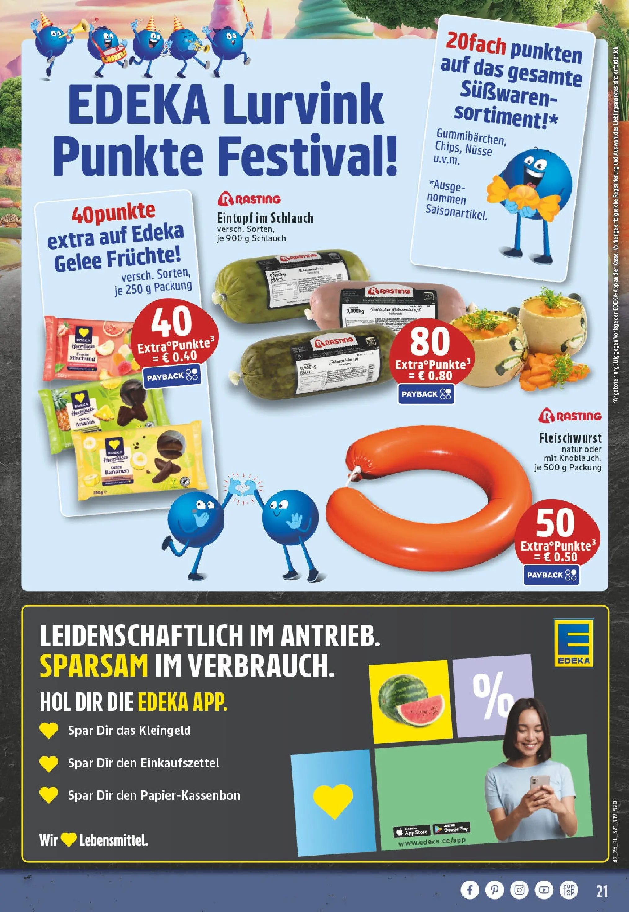 Edeka prospekt Xanten	 (ab 13.10.2025) » Angebote Online | Seite: 21 | Produkte: Bananen, Ananas, Nüsse