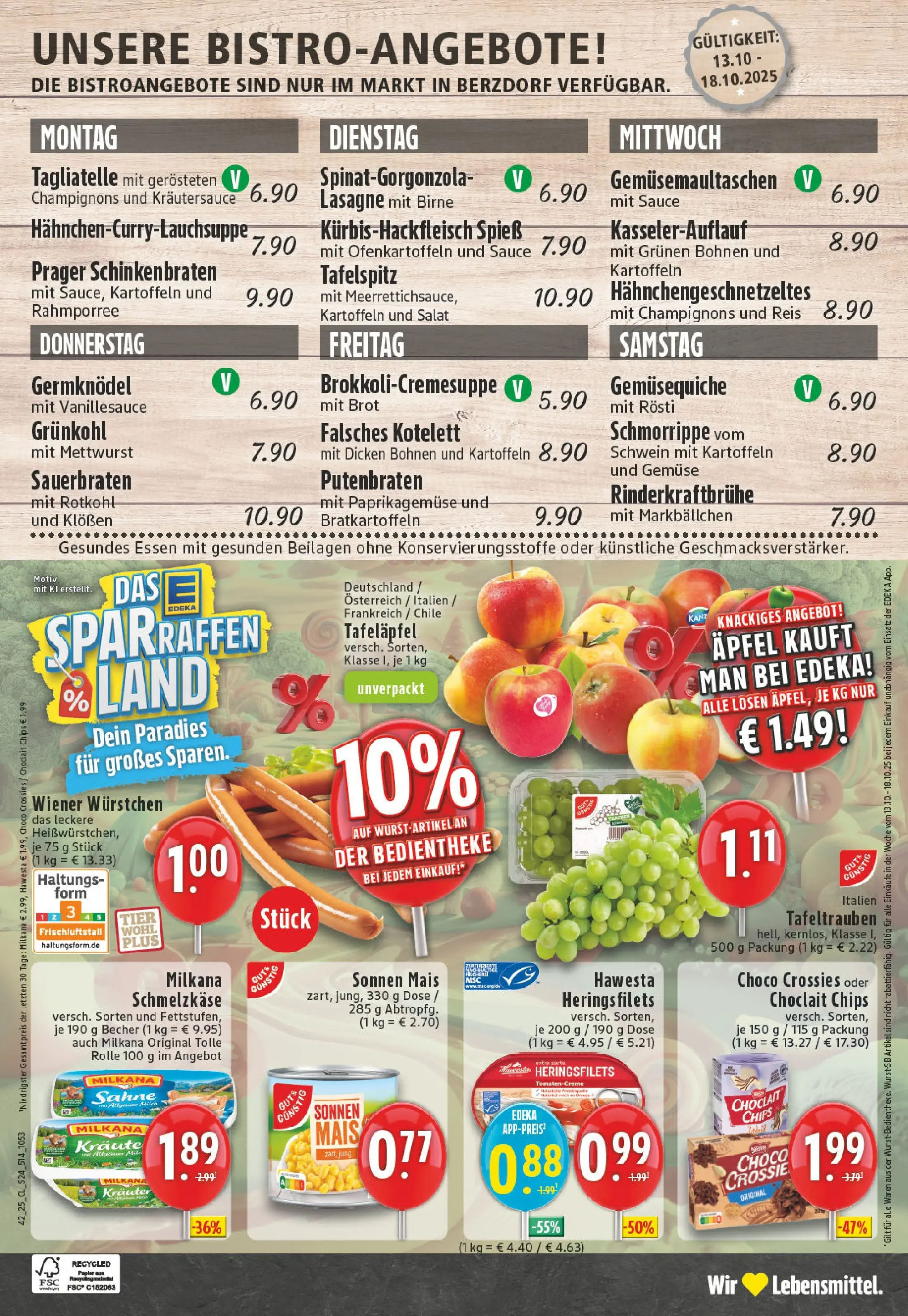 Edeka prospekt Wesseling-Berzdorf	 (ab 13.10.2025) » Angebote Online | Seite: 24 | Produkte: Creme, Champignons, Gemüse, Chips