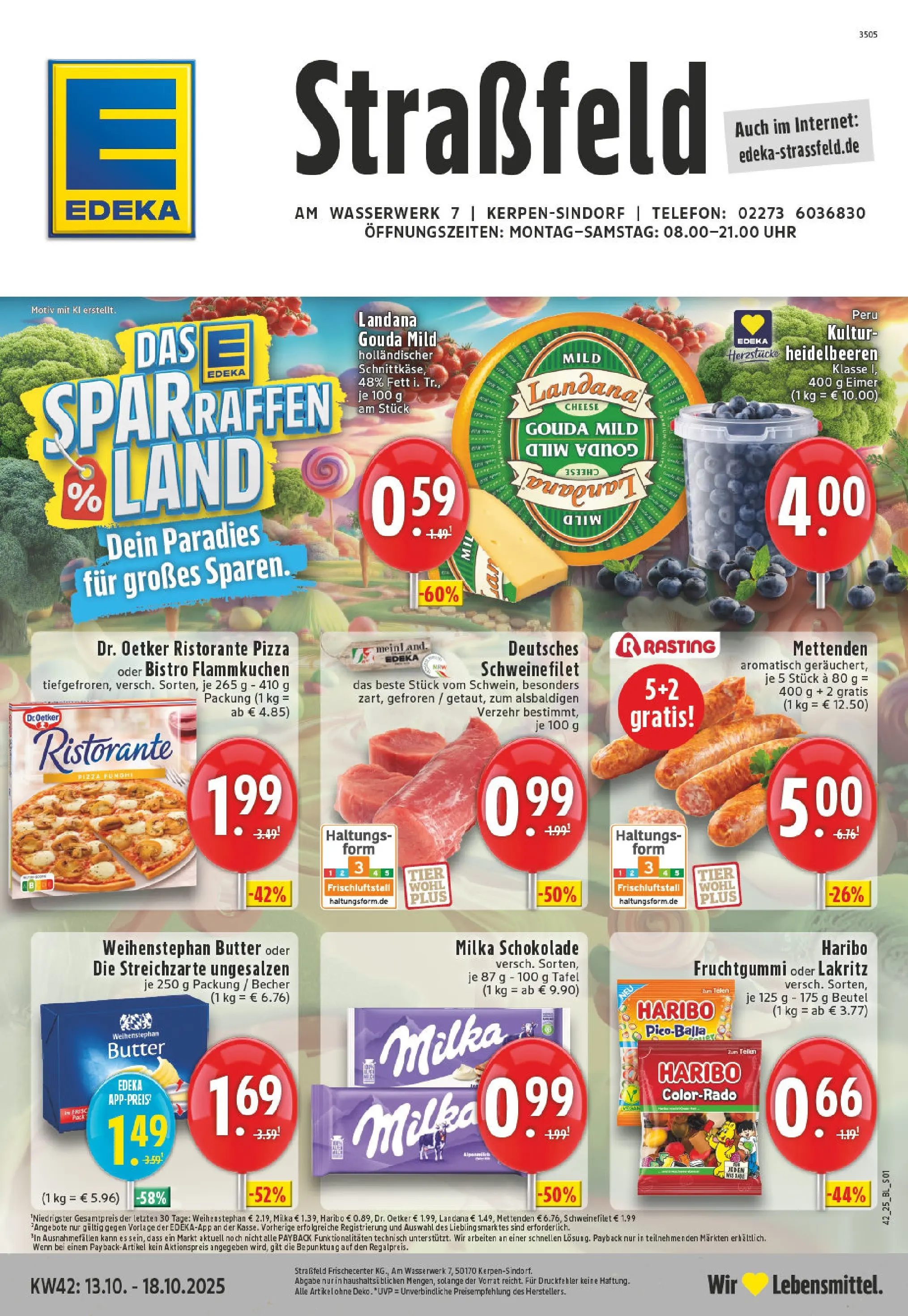 Edeka prospekt Kerpen	 (ab 13.10.2025) » Angebote Online | Seite: 1 | Produkte: Ristorante, Haribo, Schokolade, Telefon