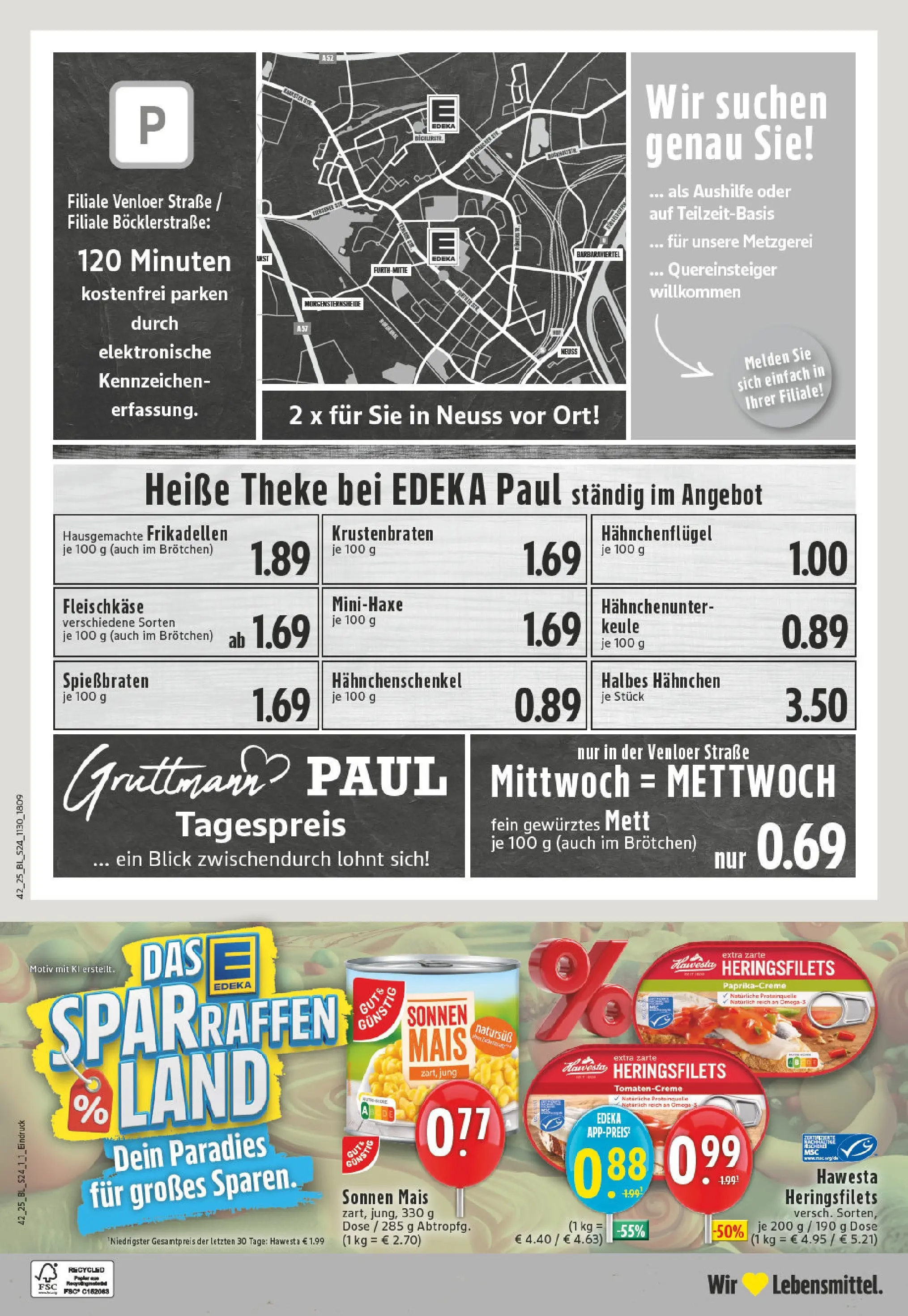 Edeka prospekt Neuss	 (ab 13.10.2025) » Angebote Online | Seite: 24 | Produkte: Hahnchen, Hahnchenschenkel, Theke, Krustenbraten