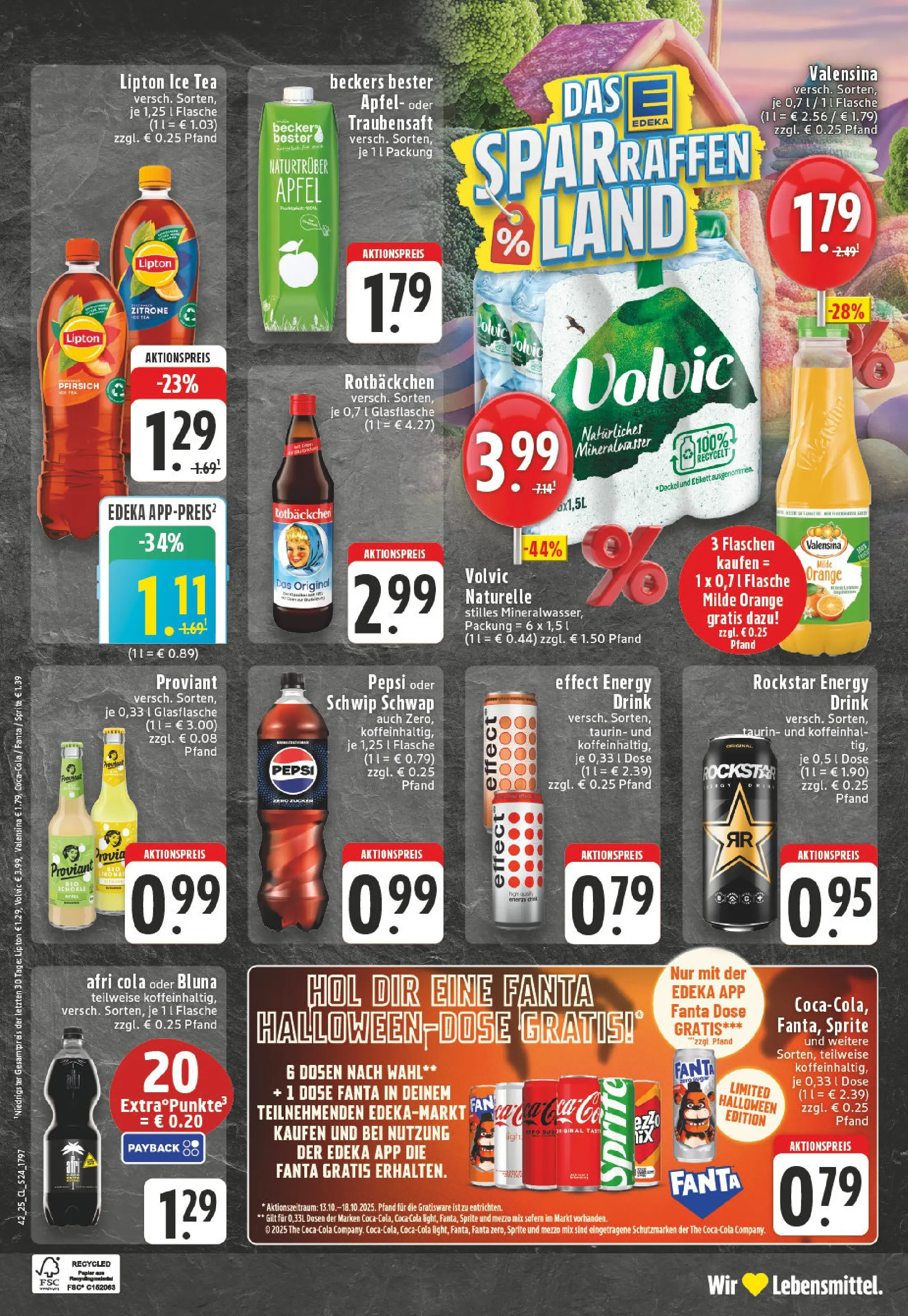 Edeka prospekt Bielefeld	 (ab 13.10.2025) » Angebote Online | Seite: 24 | Produkte: Energy, Äpfel, Schwip schwap, Volvic