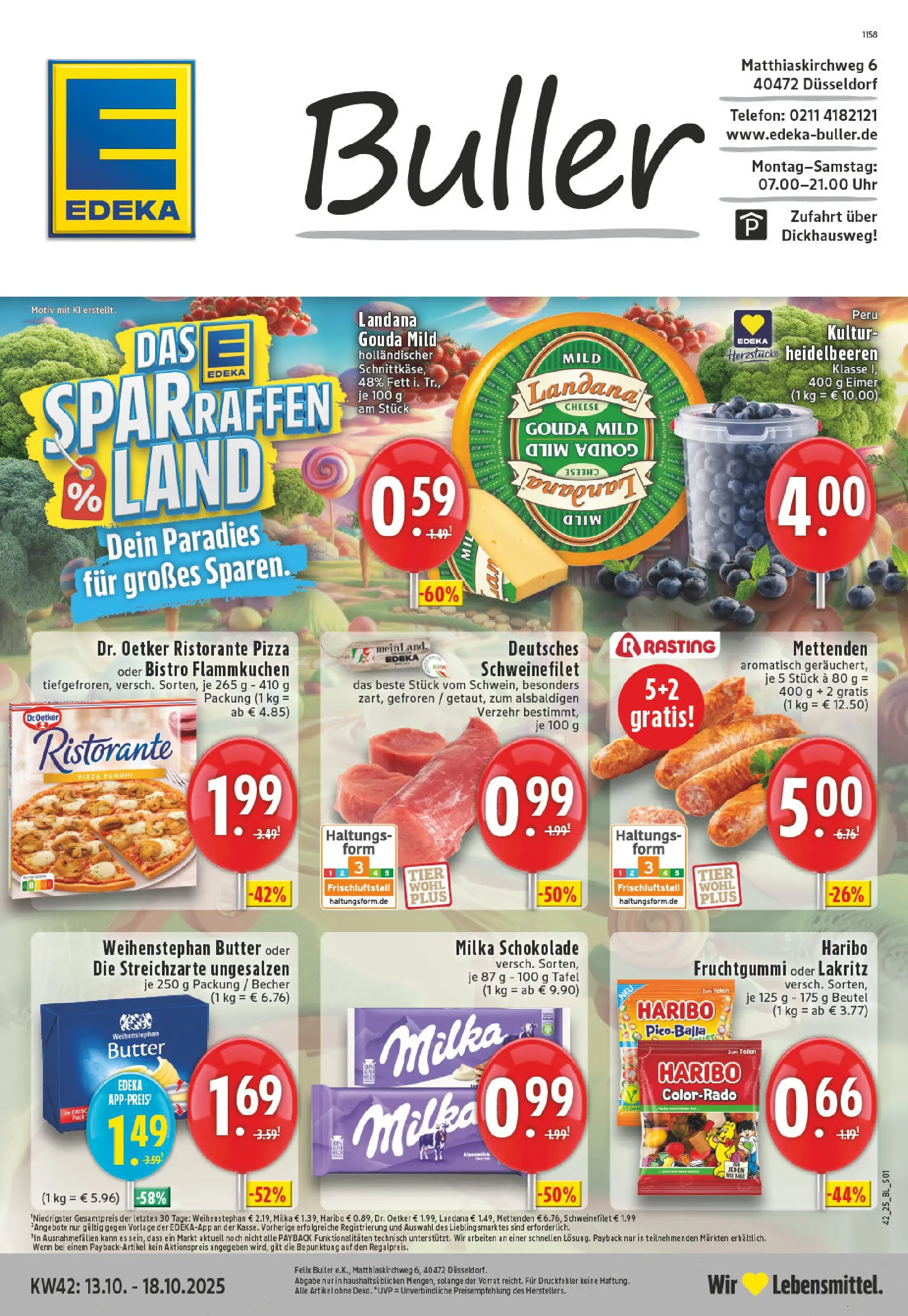 Edeka prospekt Düsseldorf	 (ab 13.10.2025) » Angebote Online | Seite: 1 | Produkte: Schokolade, Milka schokolade, Telefon, Uhr