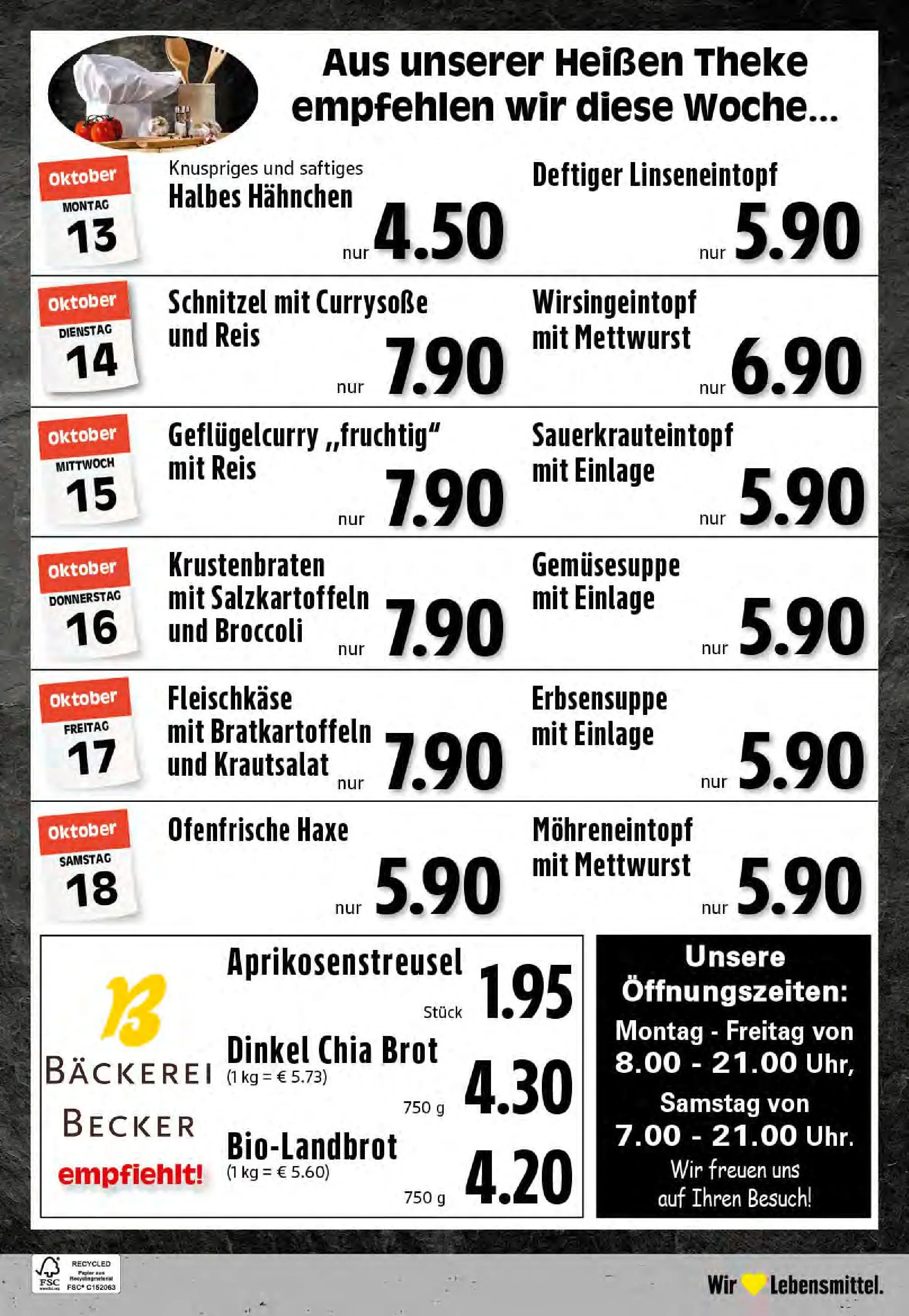Edeka prospekt Reken-Bahnhof	 (ab 13.10.2025) » Angebote Online | Seite: 24 | Produkte: Hahnchen, Theke, Schnitzel, Ofenfrische