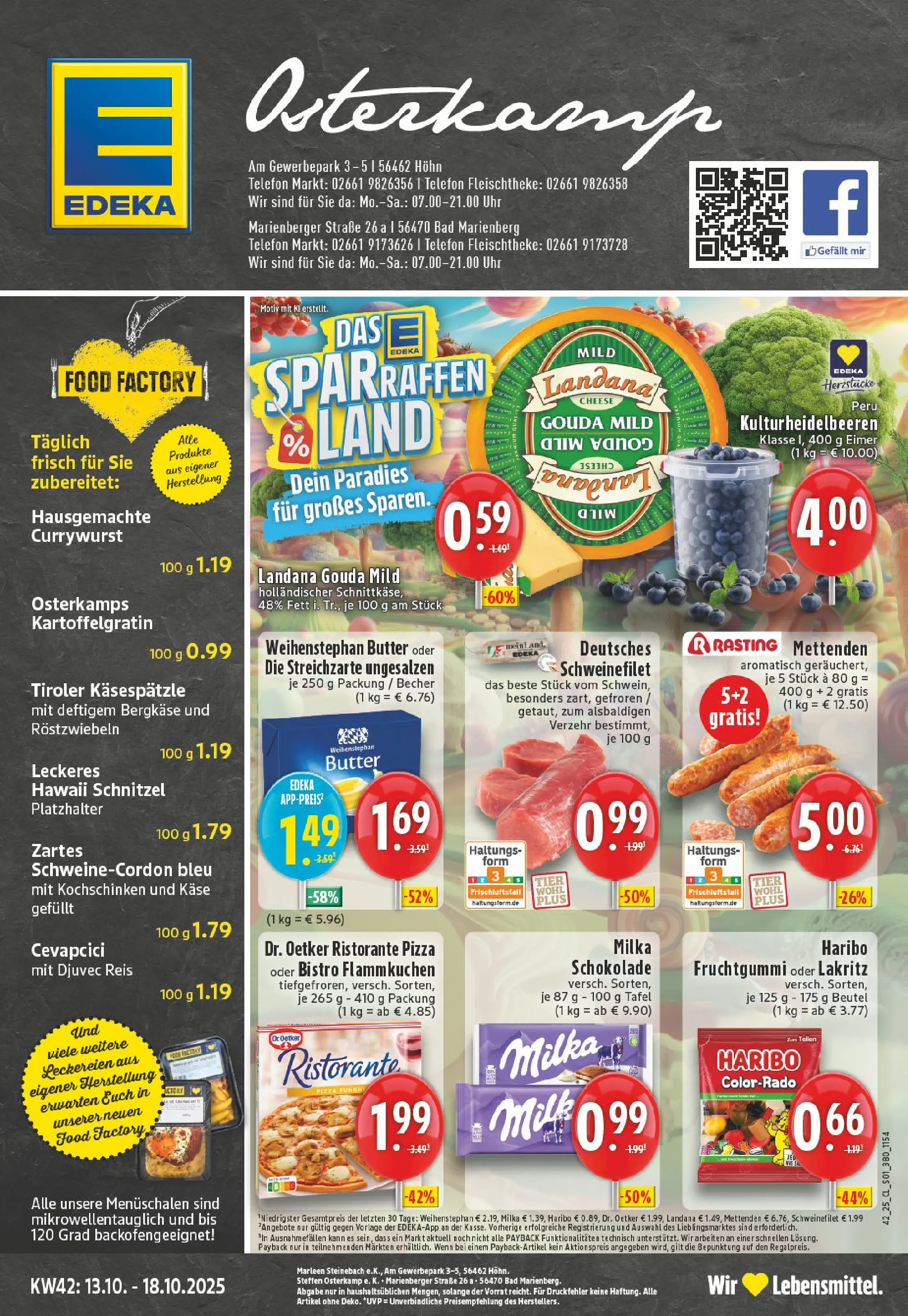 Edeka prospekt Höhn	 (ab 13.10.2025) » Angebote Online | Seite: 1 | Produkte: Schokolade, Gouda, Pizza, Uhr