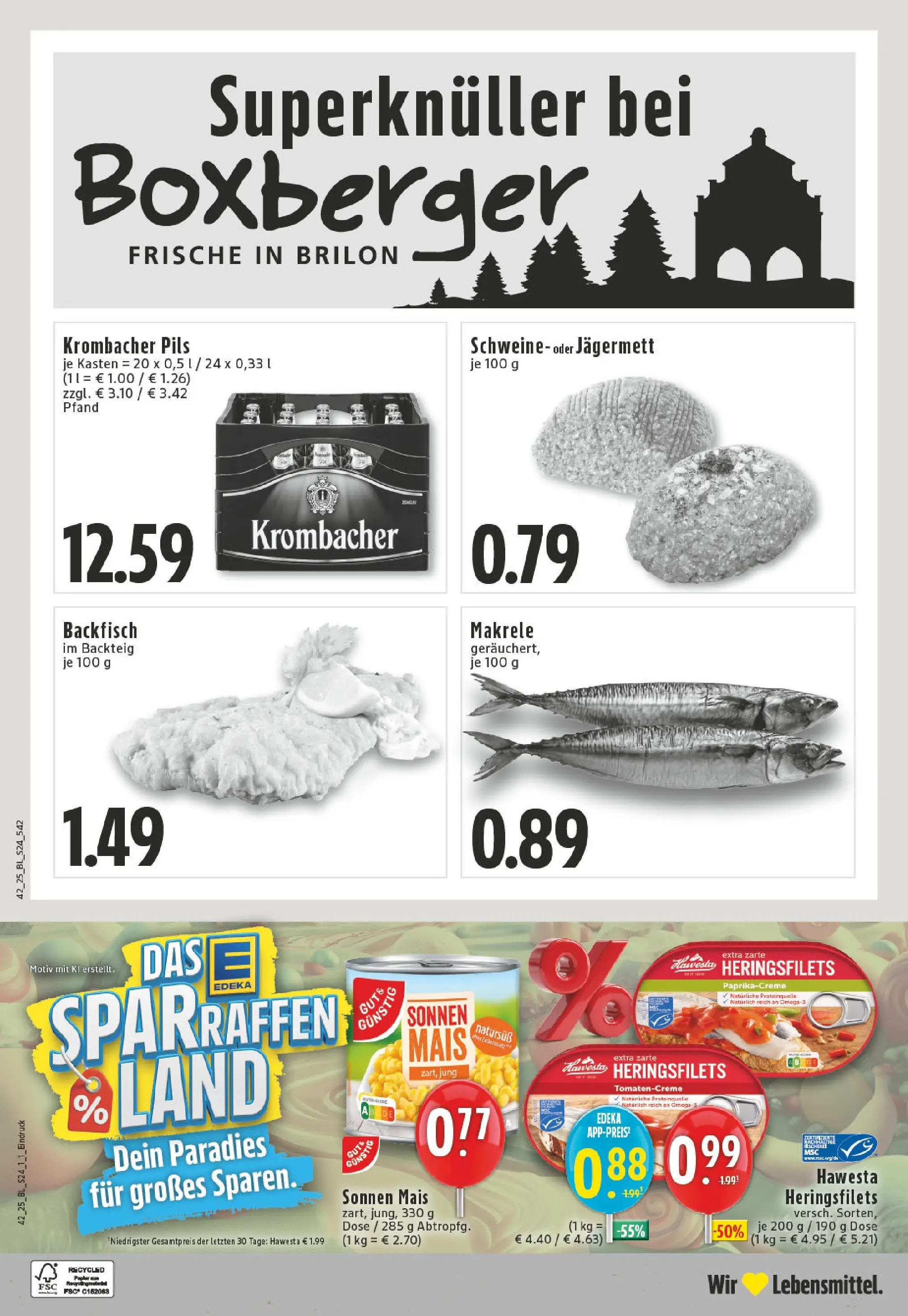 Edeka prospekt Brilon	 (ab 13.10.2025) » Angebote Online | Seite: 24 | Produkte: Pils, Krombacher