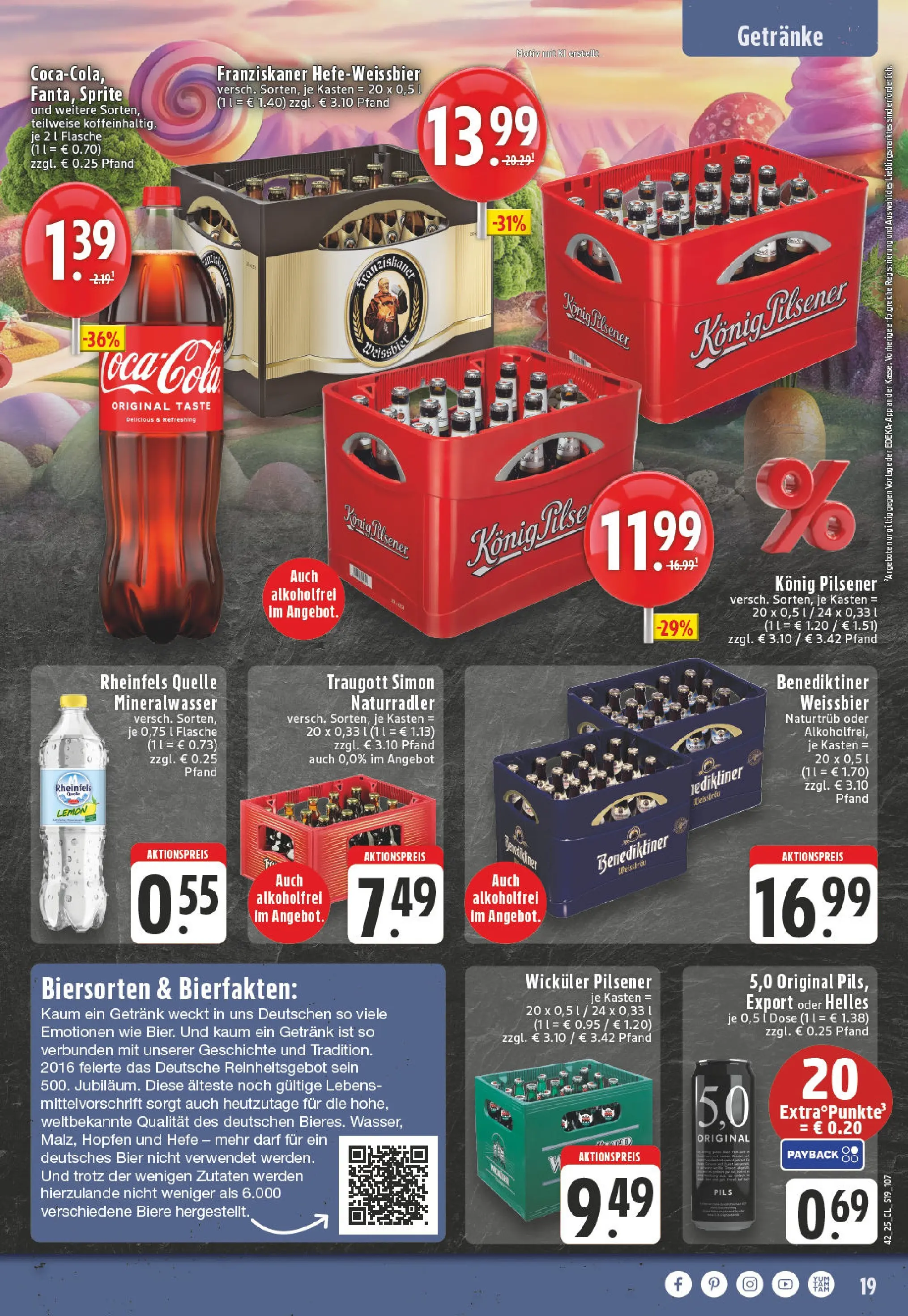 Edeka prospekt Würselen	 (ab 13.10.2025) » Angebote Online | Seite: 19 | Produkte: Sprite, Weißbier, Pils, Mineralwasser