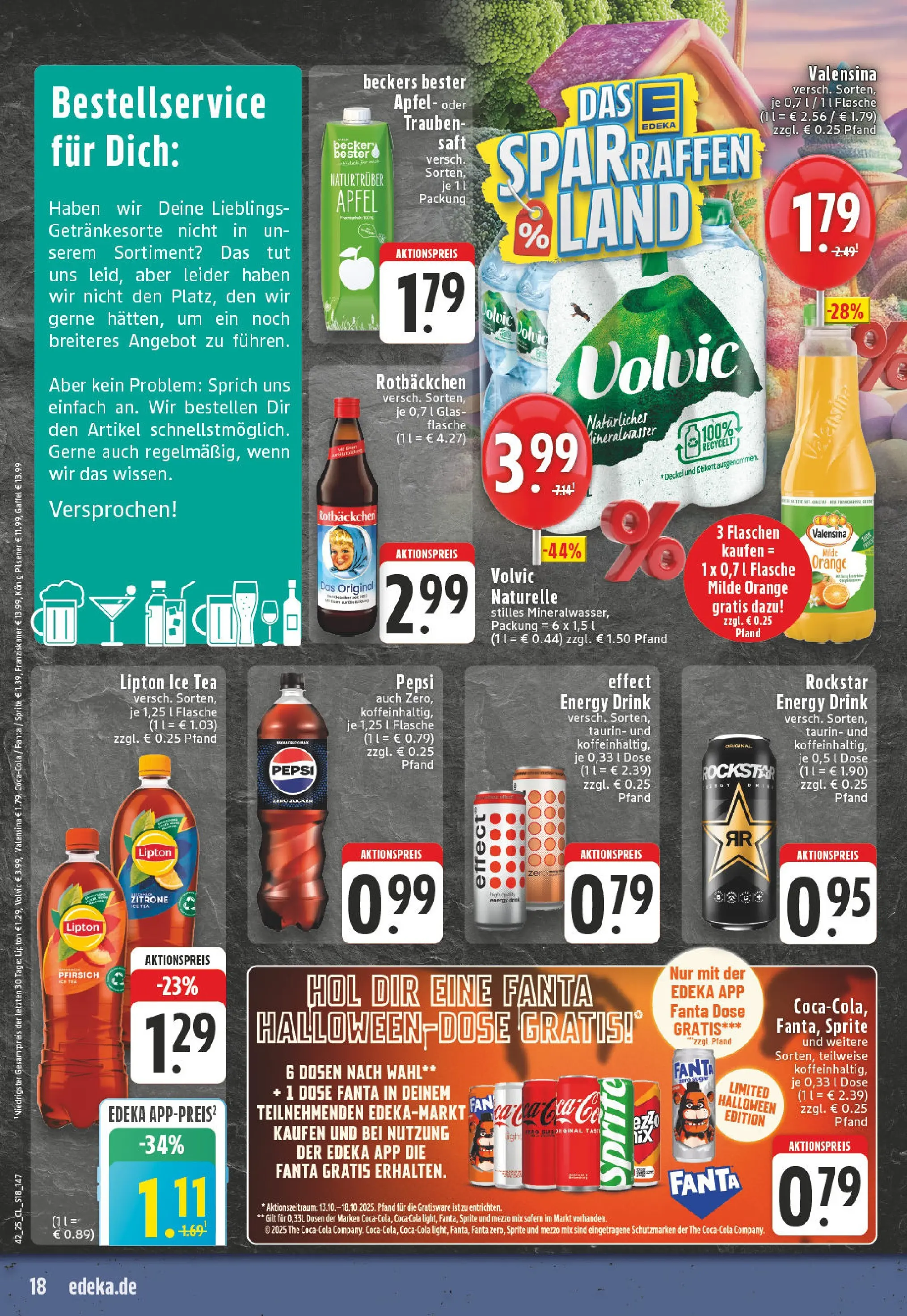Edeka prospekt Bornheim-Walberberg	 (ab 13.10.2025) » Angebote Online | Seite: 18 | Produkte: Franziskaner, Sprite, Pepsi, Volvic