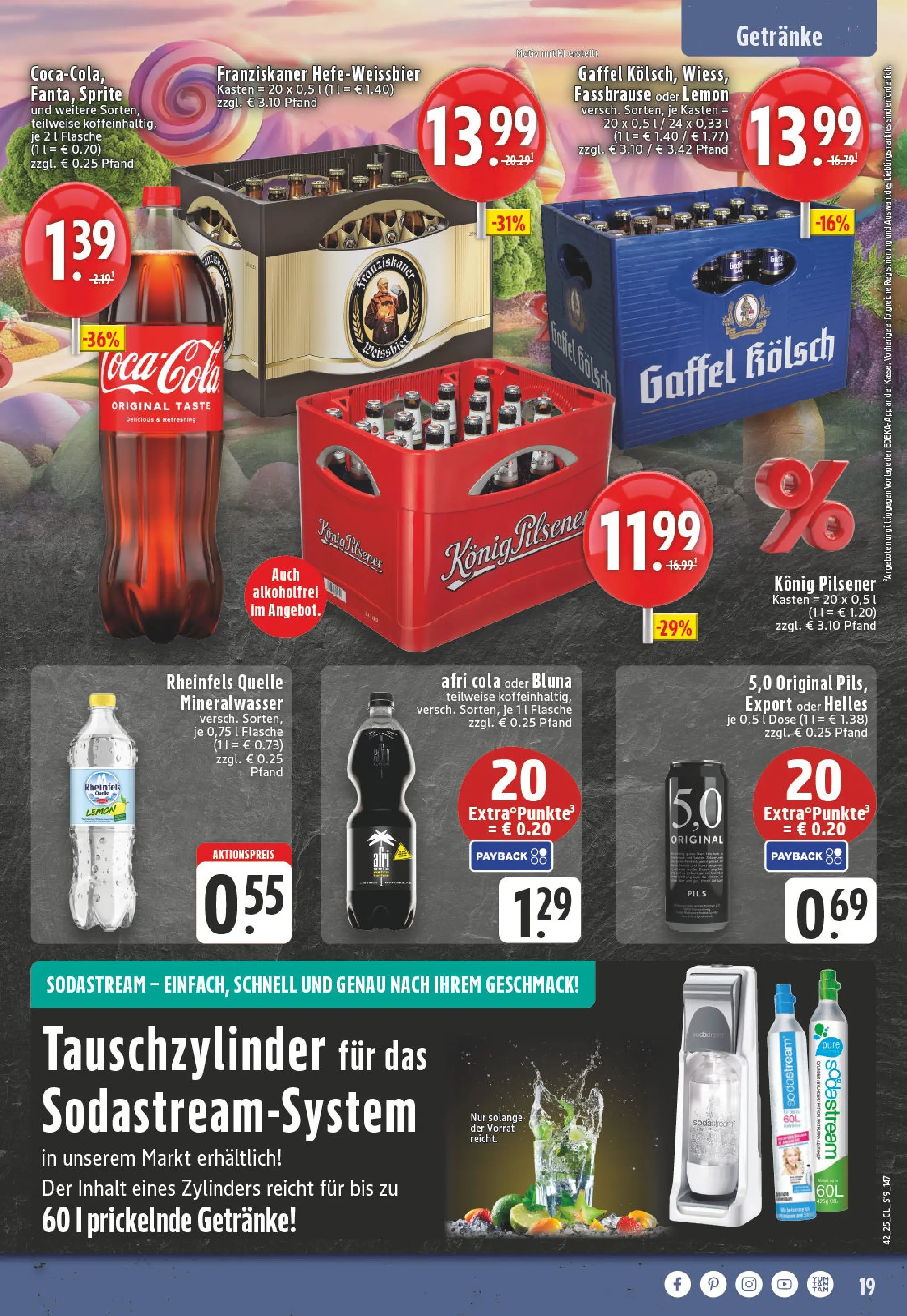 Edeka prospekt Bornheim-Walberberg	 (ab 13.10.2025) » Angebote Online | Seite: 19 | Produkte: Konig pilsener, Sprite, Cola, Mineralwasser