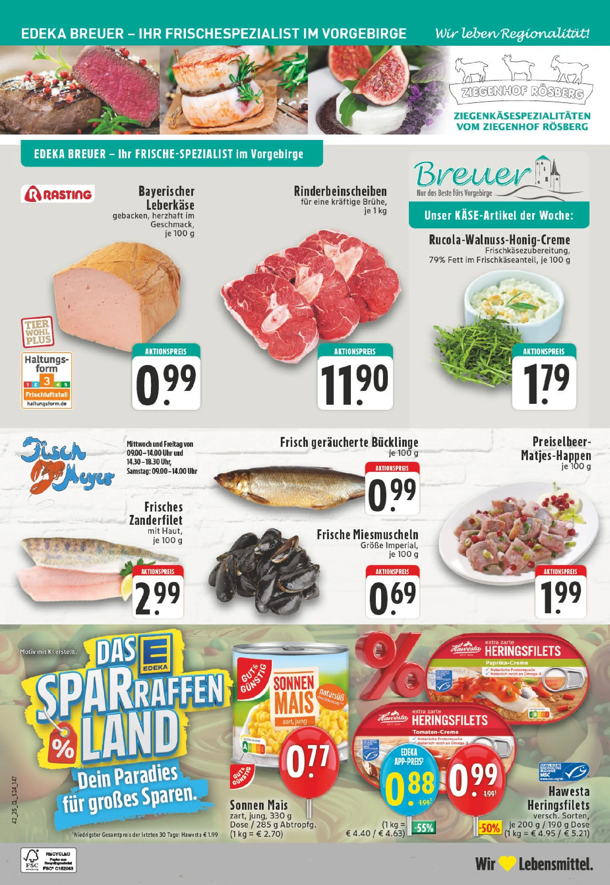 Edeka prospekt Bornheim-Walberberg	 (ab 13.10.2025) » Angebote Online | Seite: 24 | Produkte: Fisch, Uhr, Leberkase