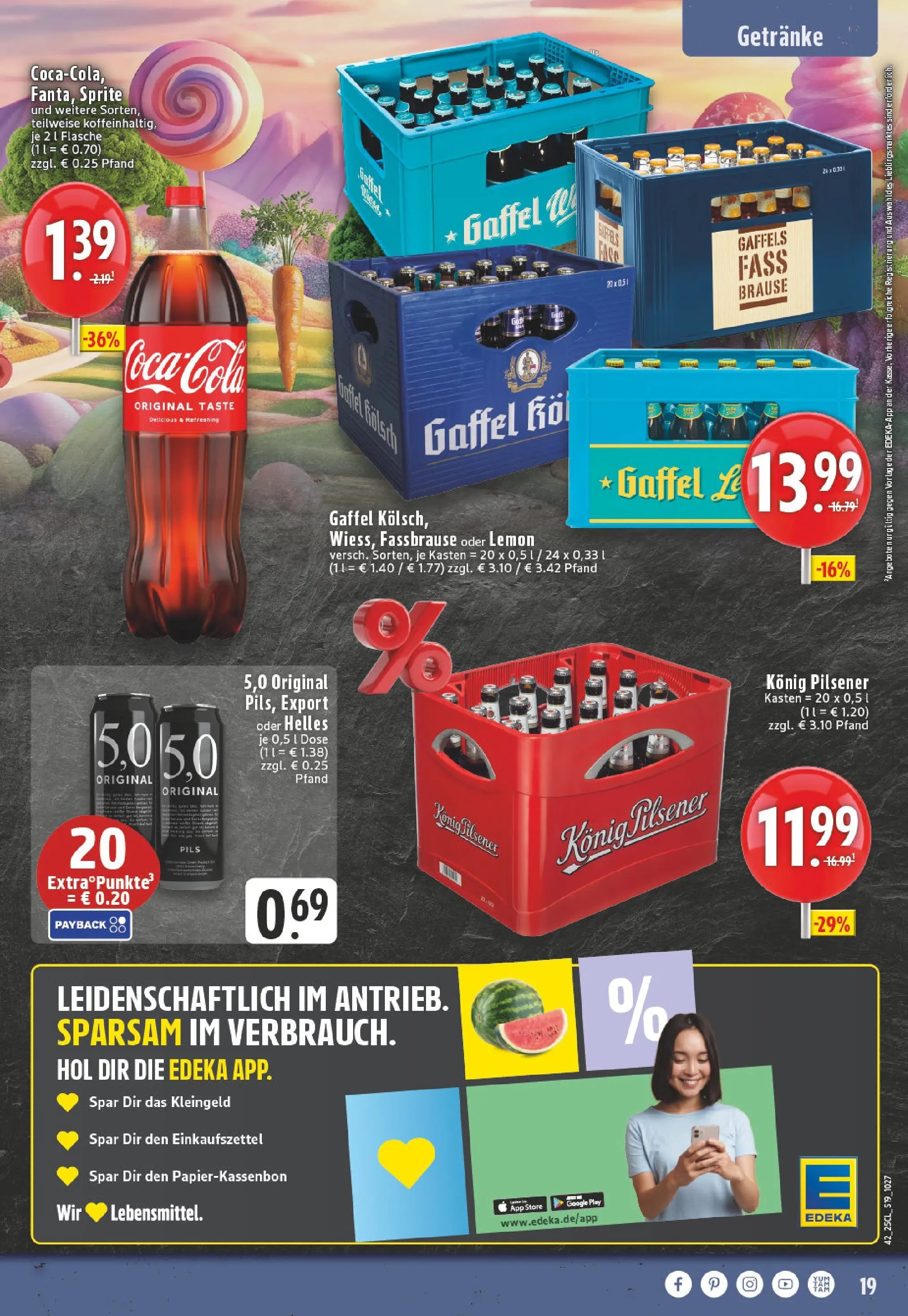 Edeka prospekt Ruppichteroth	 (ab 13.10.2025) » Angebote Online | Seite: 19 | Produkte: Konig pilsener, Sprite, Pils, Fassbrause
