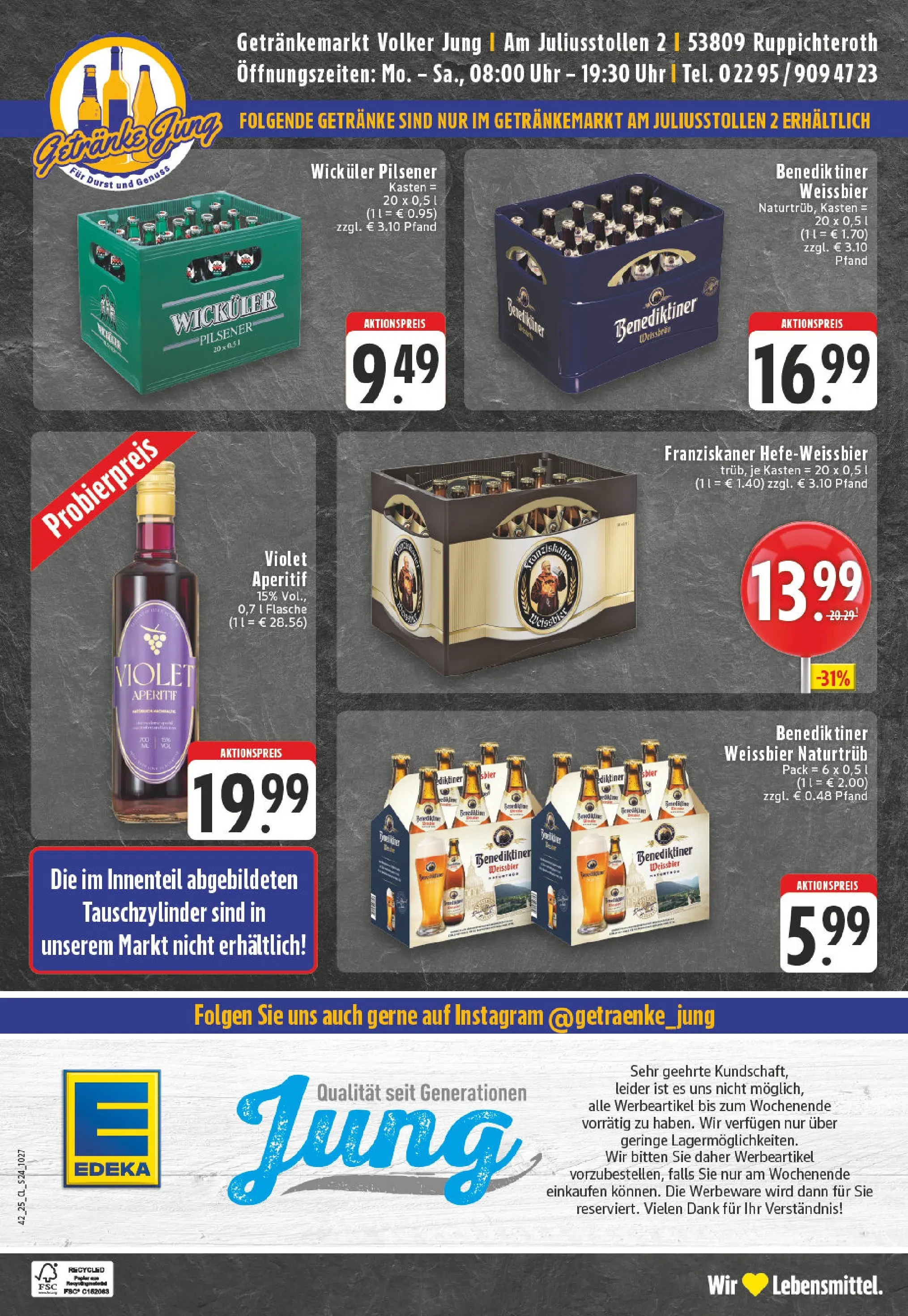Edeka prospekt Ruppichteroth	 (ab 13.10.2025) » Angebote Online | Seite: 24 | Produkte: Franziskaner, Bier, Weißbier, Uhr