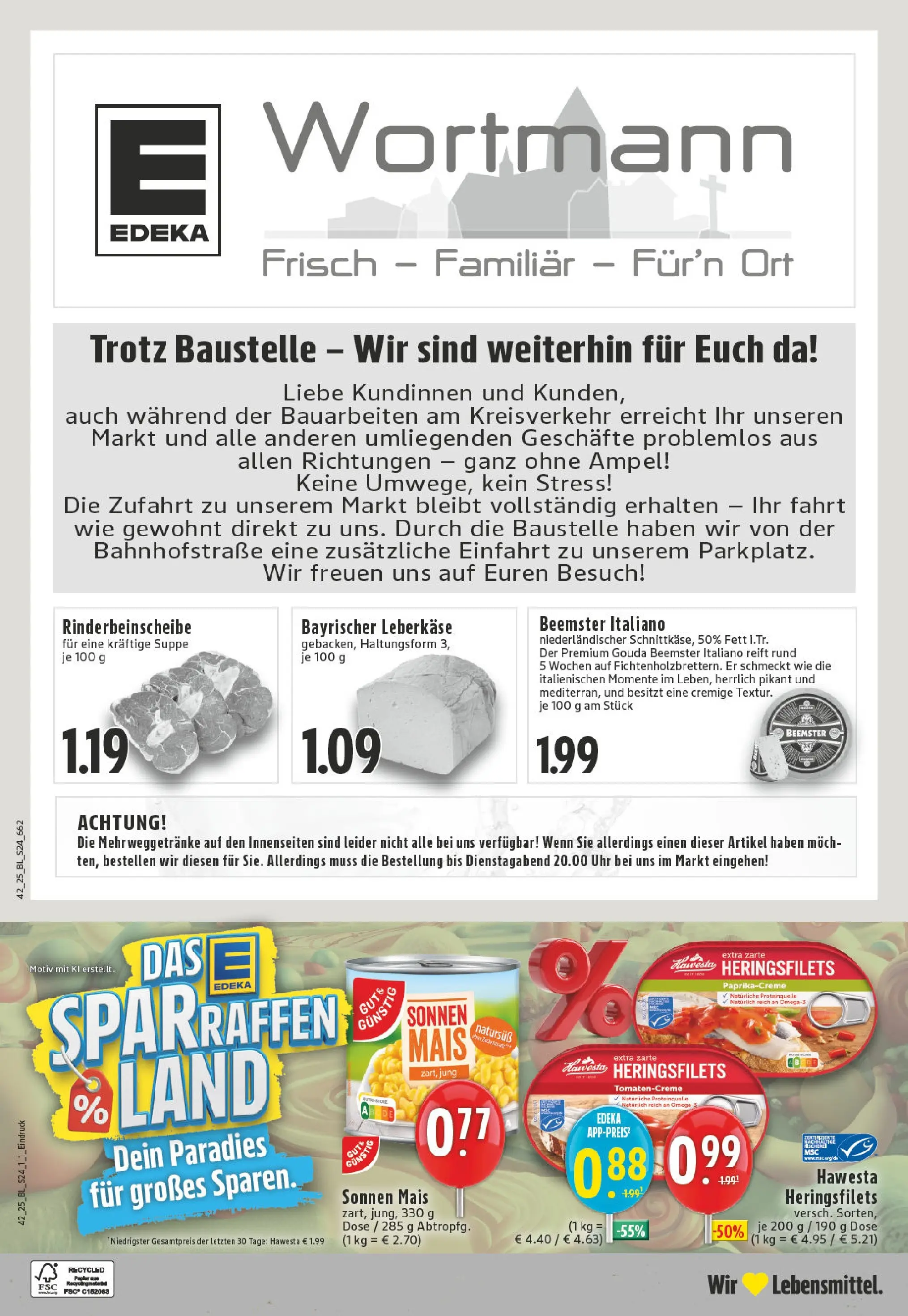 Edeka prospekt Ense-Niederense	 (ab 13.10.2025) » Angebote Online | Seite: 24 | Produkte: Gouda, Uhr, Leberkase