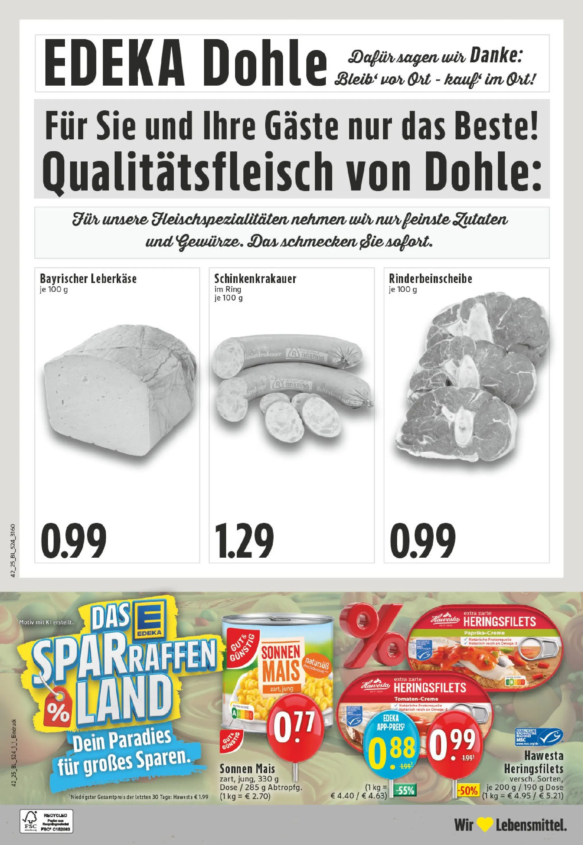 Edeka prospekt Lohne	 (ab 13.10.2025) » Angebote Online | Seite: 24 | Produkte: Leberkase