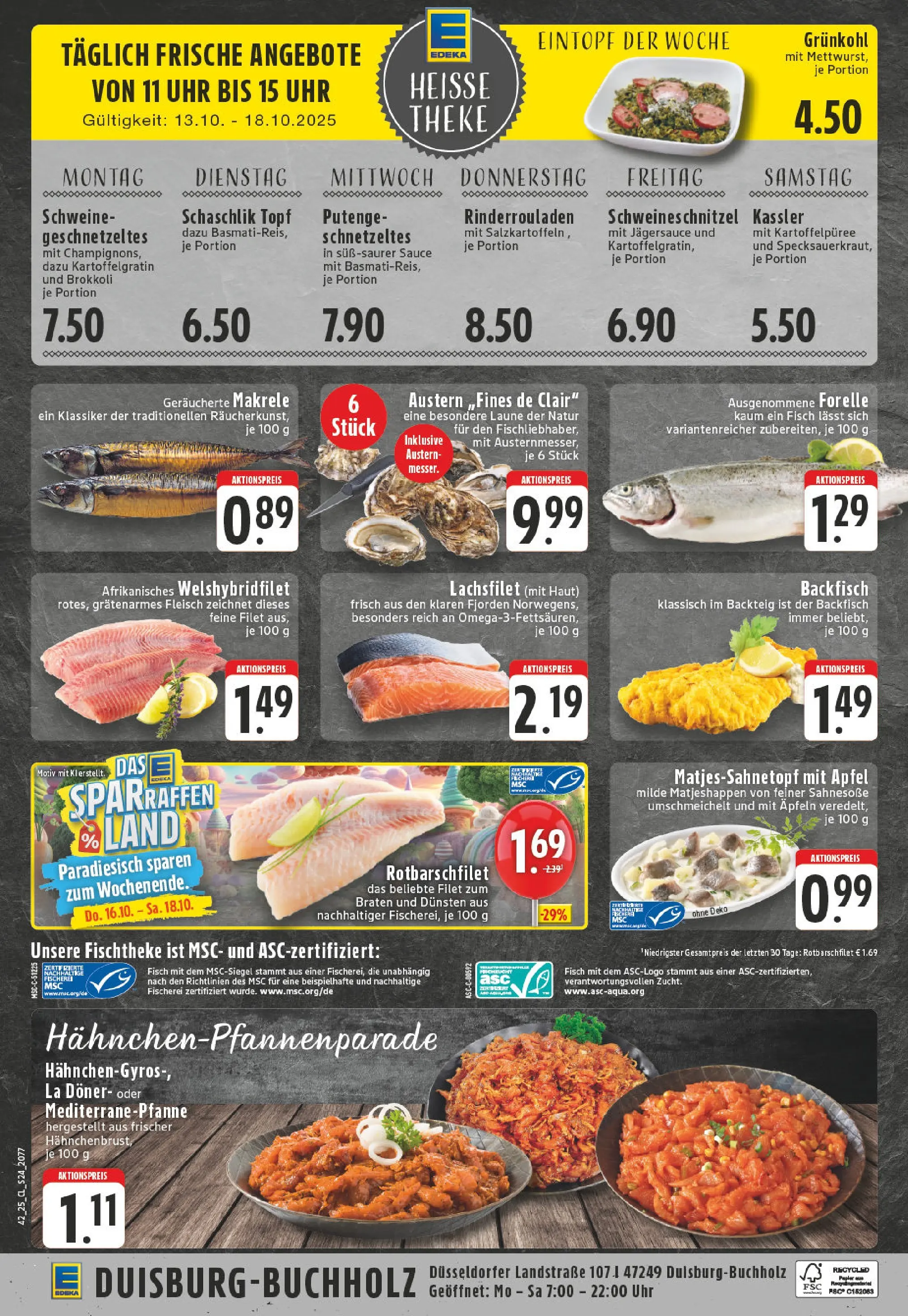 Edeka prospekt Duisburg	 (ab 13.10.2025) » Angebote Online | Seite: 24 | Produkte: Rinderrouladen, Theke, Fisch, Brokkoli
