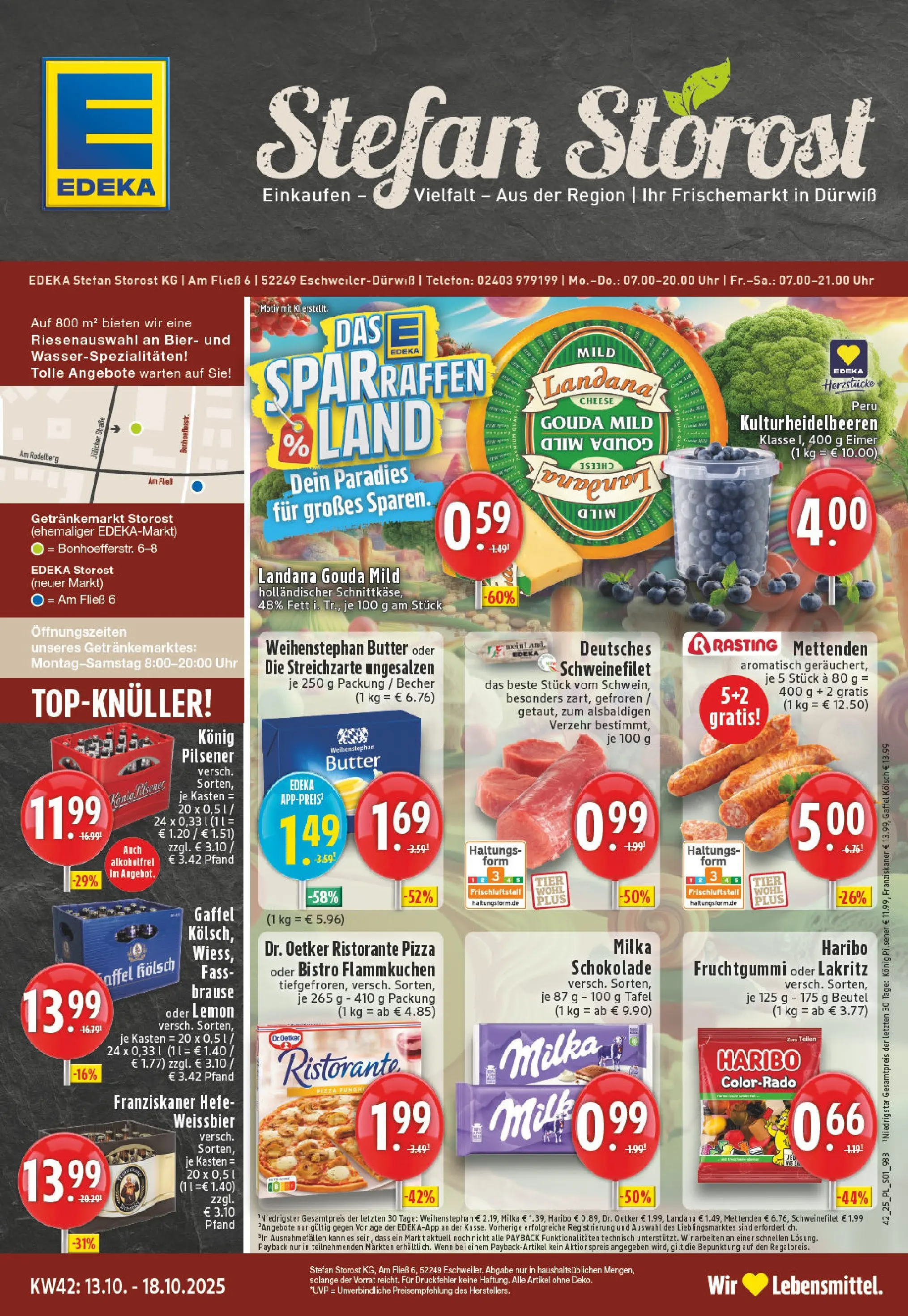 Edeka prospekt Eschweiler-Dürwiß	 (ab 13.10.2025) » Angebote Online | Seite: 1 | Produkte: Franziskaner, Bier, Gouda, Fassbrause