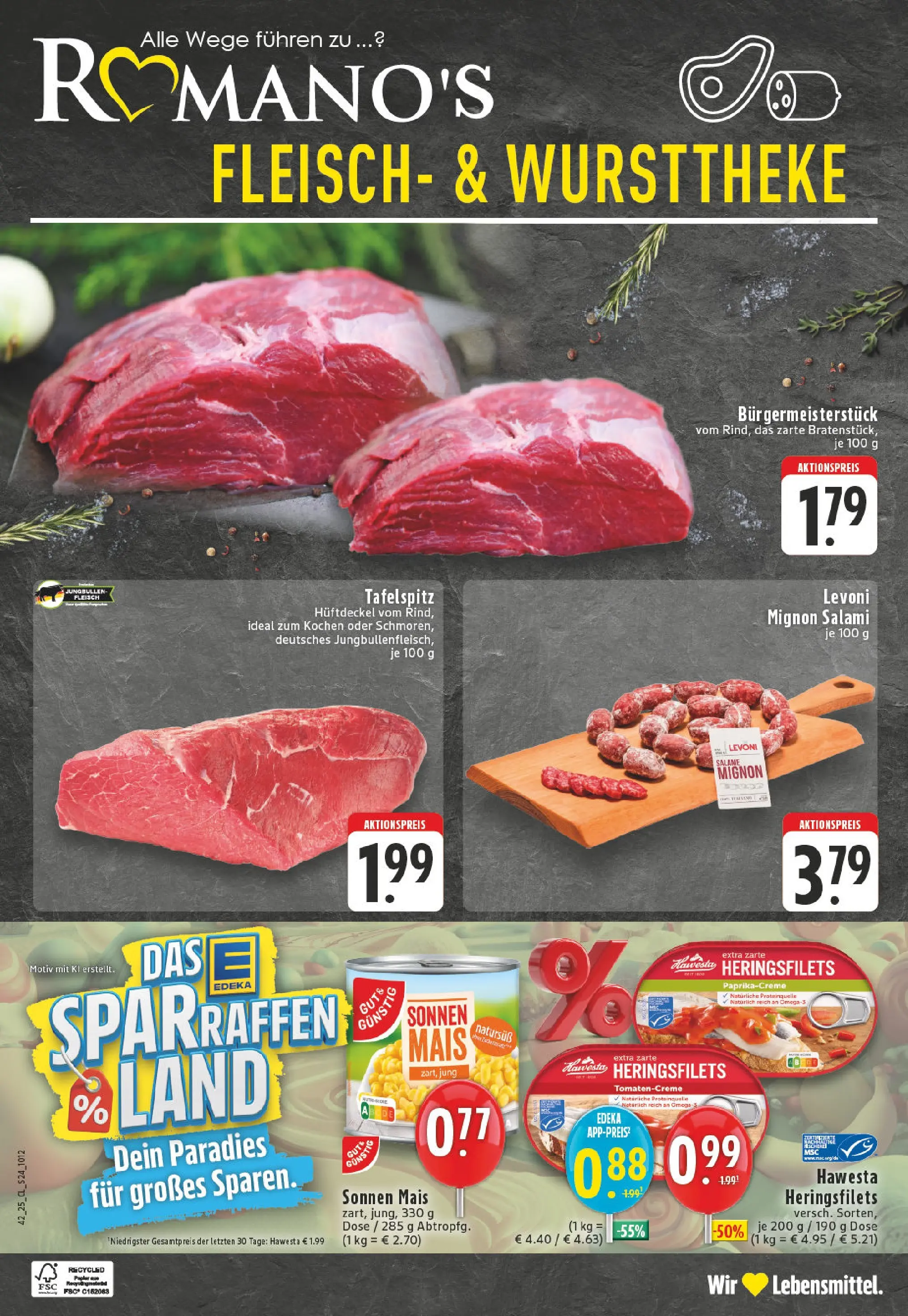 Edeka prospekt Köln-Godorf	 (ab 13.10.2025) » Angebote Online | Seite: 24 | Produkte: Tafelspitz, Salami, Fleisch