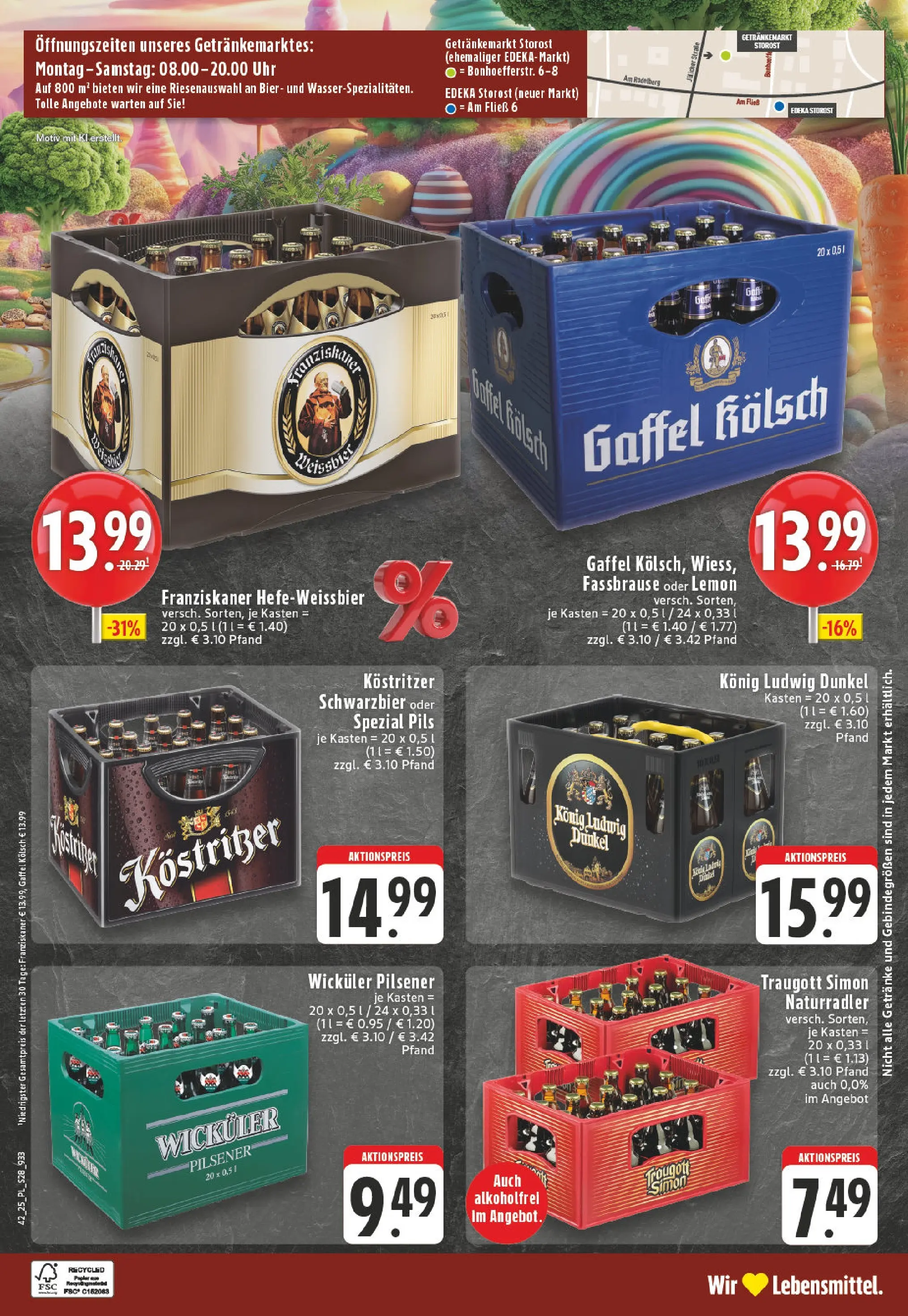 Edeka prospekt Eschweiler-Dürwiß	 (ab 13.10.2025) » Angebote Online | Seite: 28 | Produkte: Franziskaner, Kostritzer, Radler, Uhr