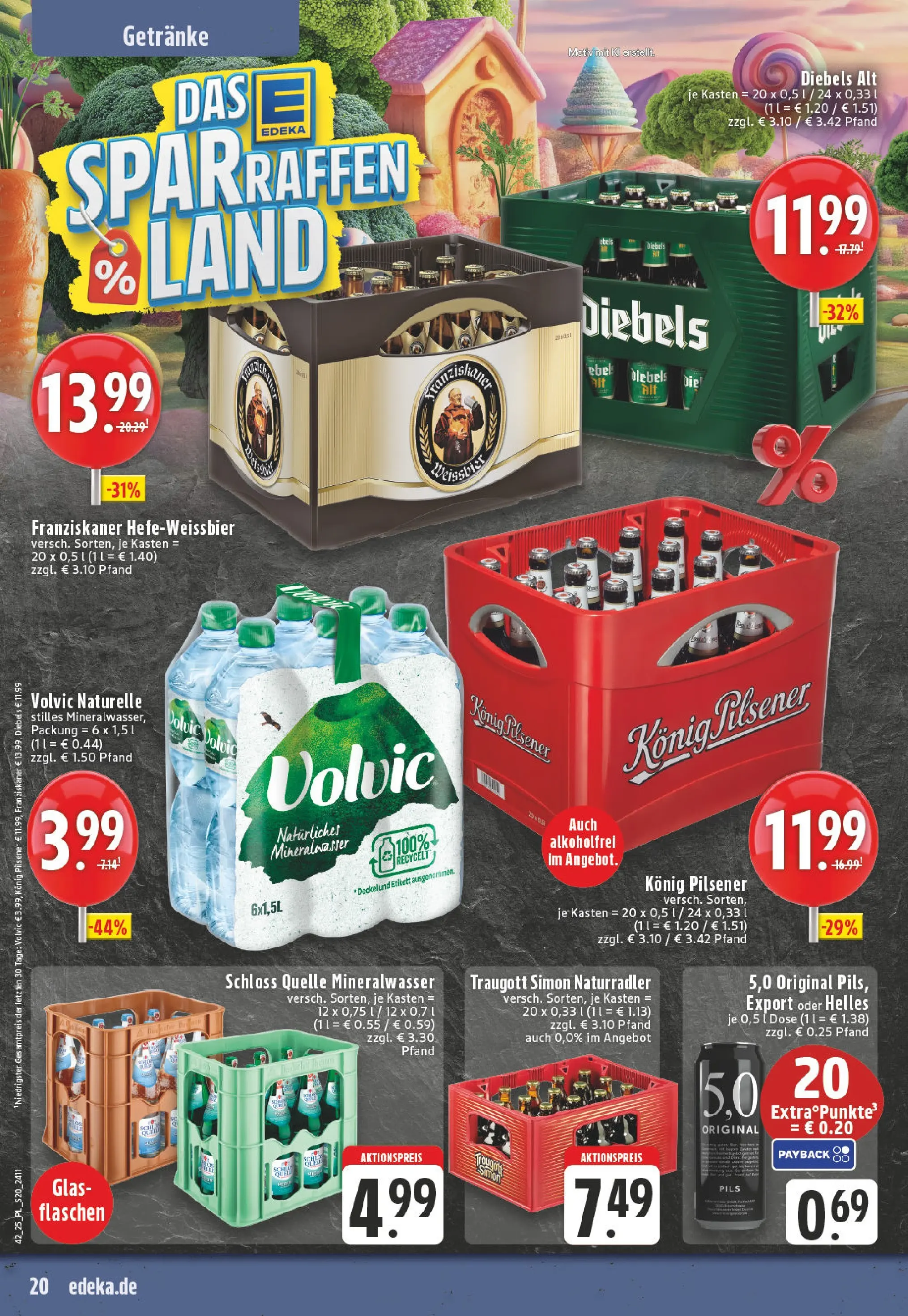 Edeka prospekt Wesel	 (ab 13.10.2025) » Angebote Online | Seite: 20 | Produkte: Konig pilsener, Weißbier, Pils, Diebels
