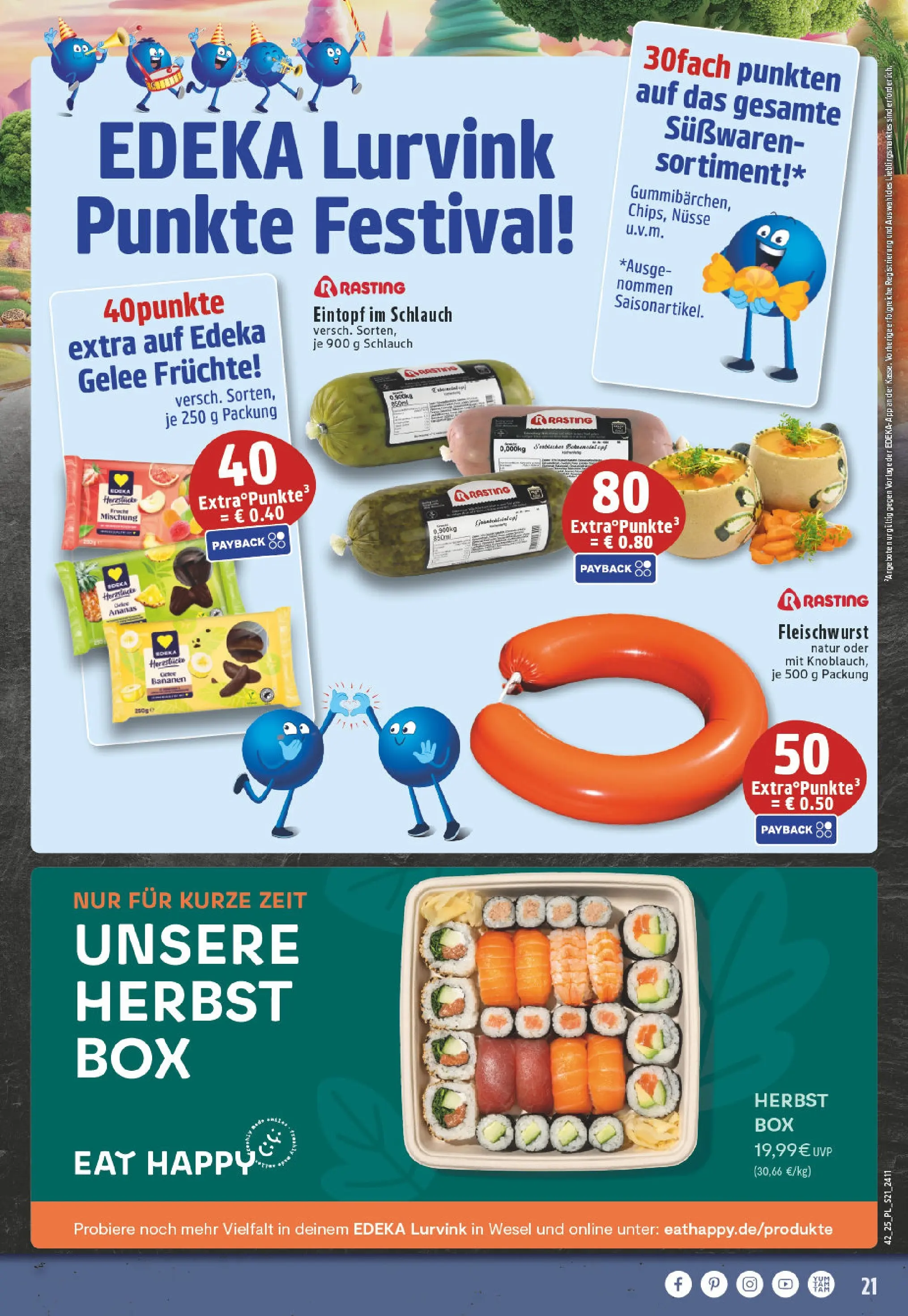 Edeka prospekt Wesel	 (ab 13.10.2025) » Angebote Online | Seite: 21 | Produkte: Box, Bananen, Ananas, Nüsse