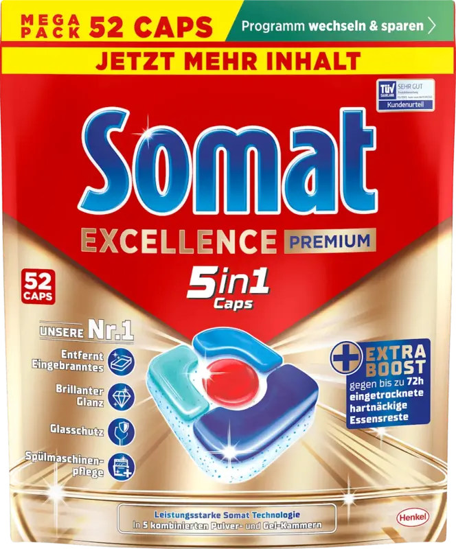 Somat Spülmaschinen-Caps Excellence Premium 5in1
