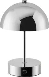 dm home LED Tischlampe aus Metall, chrom (22x15x15 cm)