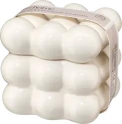 dm home Aufbewahrungsdose aus Keramik "Bubbles", weiß (11,3x11,3x10,8 cm)