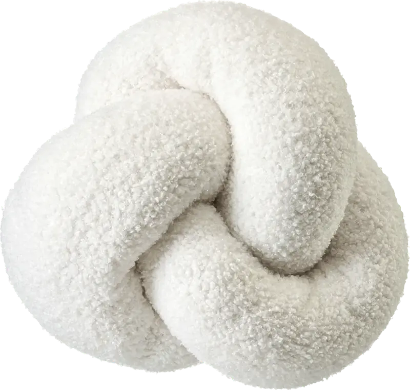 dm home Kissen aus Boucle "Knoten", offwhite