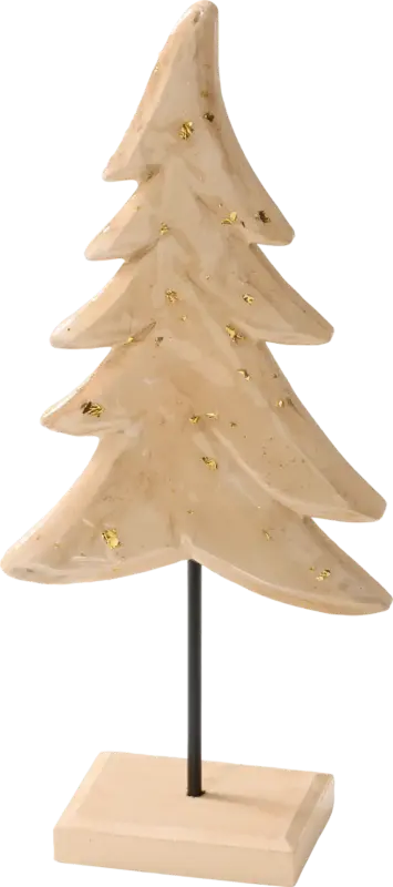 Dekorieren & Einrichten Holzaufsteller, Baum mit Kunststoffbeschichtung, beige-gold