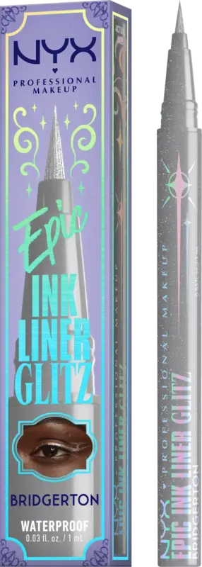 NYX PROFESSIONAL MAKEUP Eyeliner Bridgerton Epic Ink Glitz 01 Silber