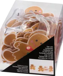 Dekorieren & Einrichten Lichterkette LED 10er Lebkuchenmännchen