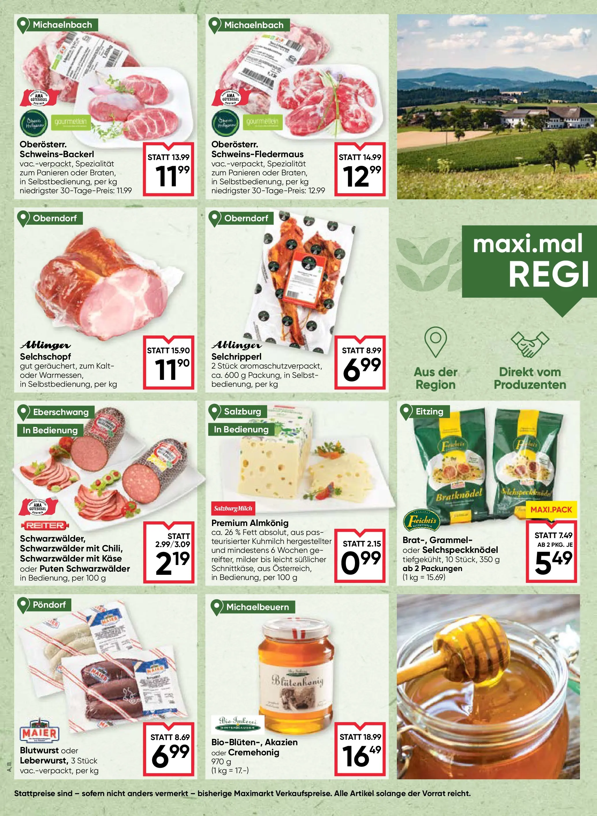 Maximarkt Anif, Bruck an der Großglocknerstraße von 16.10.2025 - Aktuelle Angebote | Seite: 6 | Produkte: Käse