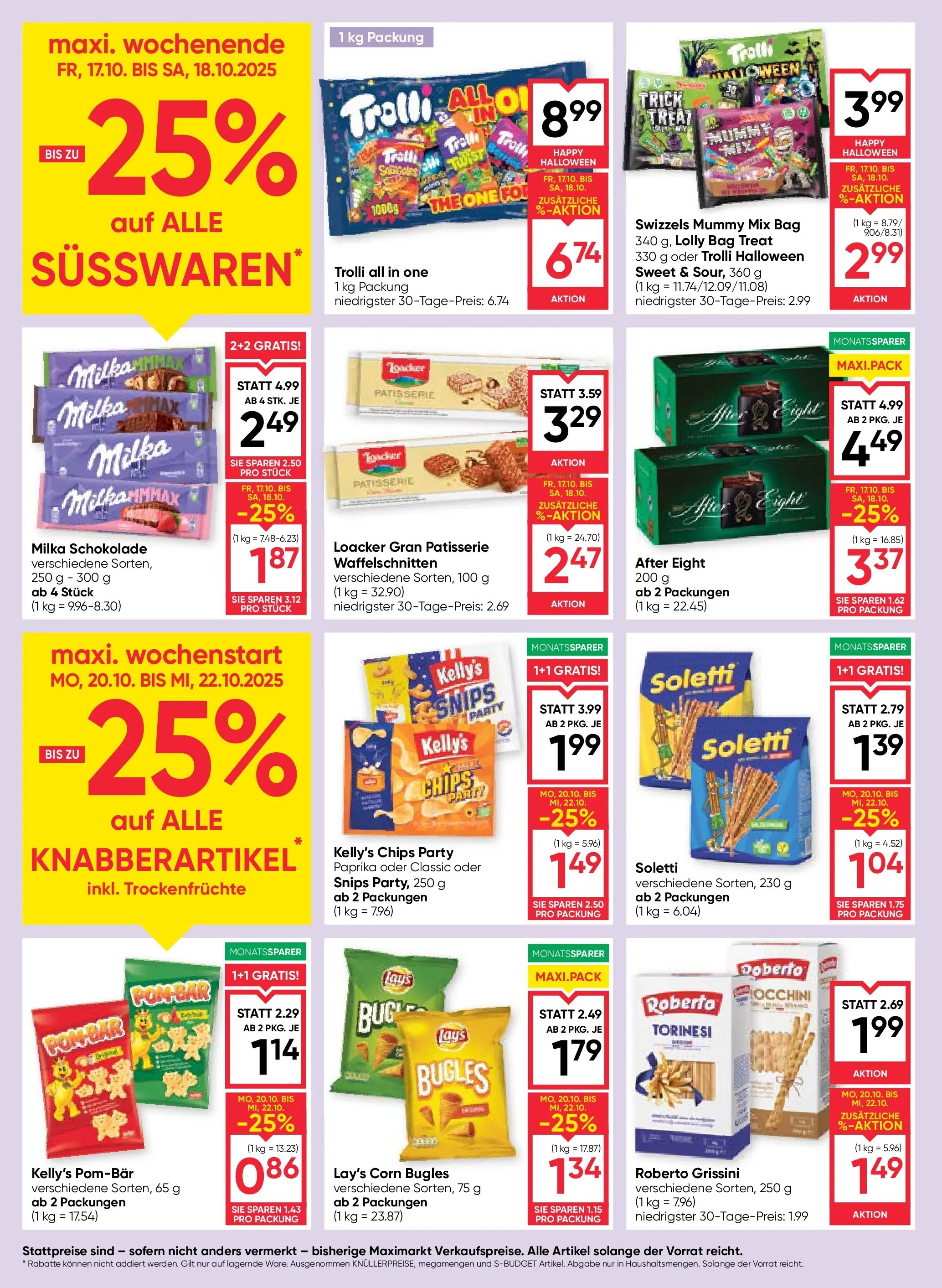 Maximarkt Anif, Bruck an der Großglocknerstraße von 16.10.2025 - Aktuelle Angebote | Seite: 12 | Produkte: Chips, Schokolade