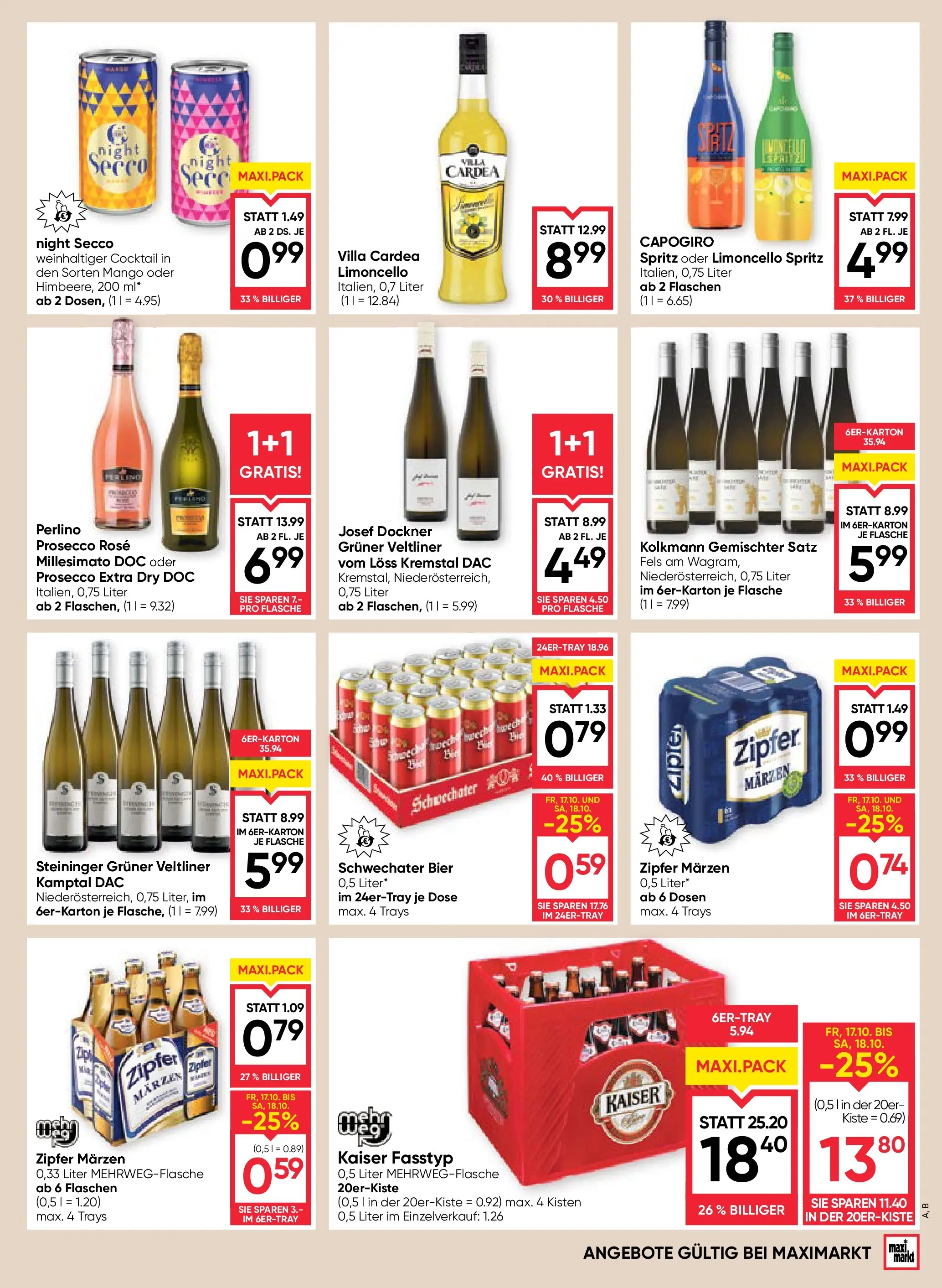 Maximarkt Anif, Bruck an der Großglocknerstraße von 16.10.2025 - Aktuelle Angebote | Seite: 15 | Produkte: Mango, Bier