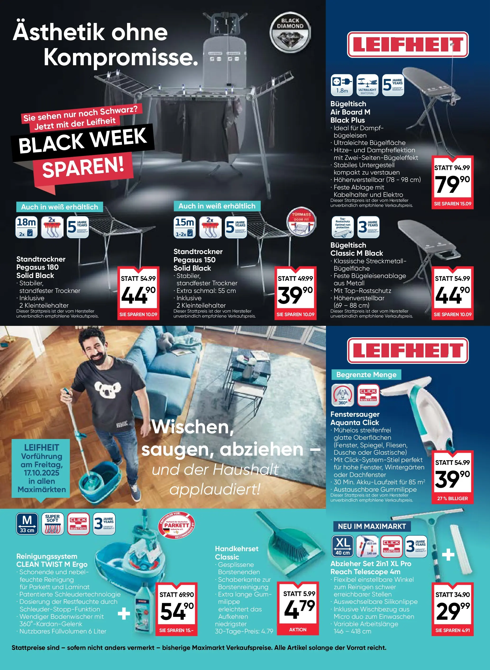 Maximarkt Anif, Bruck an der Großglocknerstraße von 16.10.2025 - Aktuelle Angebote | Seite: 20 | Produkte: Trockner, Bügeleisen, Dusche