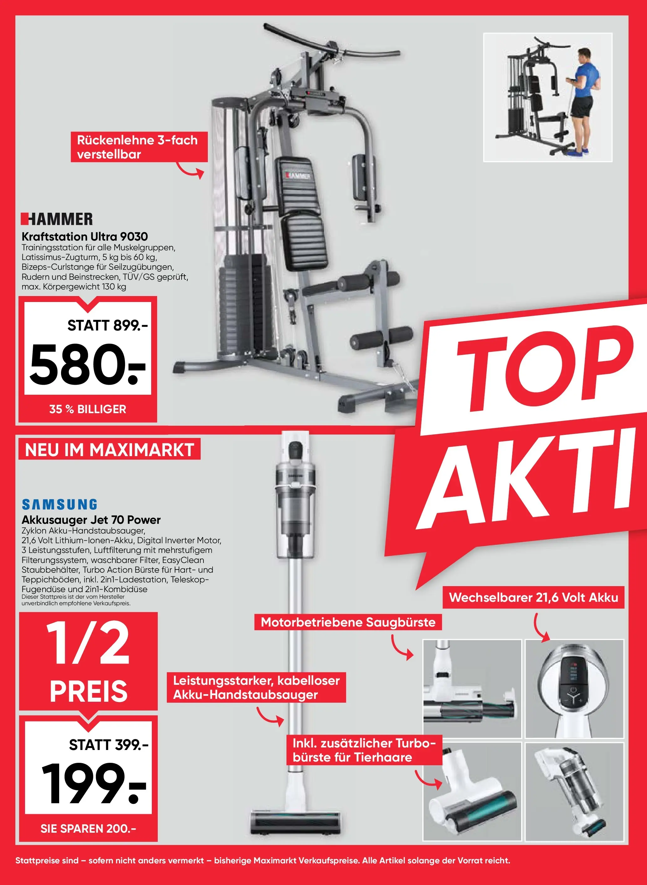 Maximarkt Anif, Bruck an der Großglocknerstraße von 16.10.2025 - Aktuelle Angebote | Seite: 22 | Produkte: Samsung, Bürste