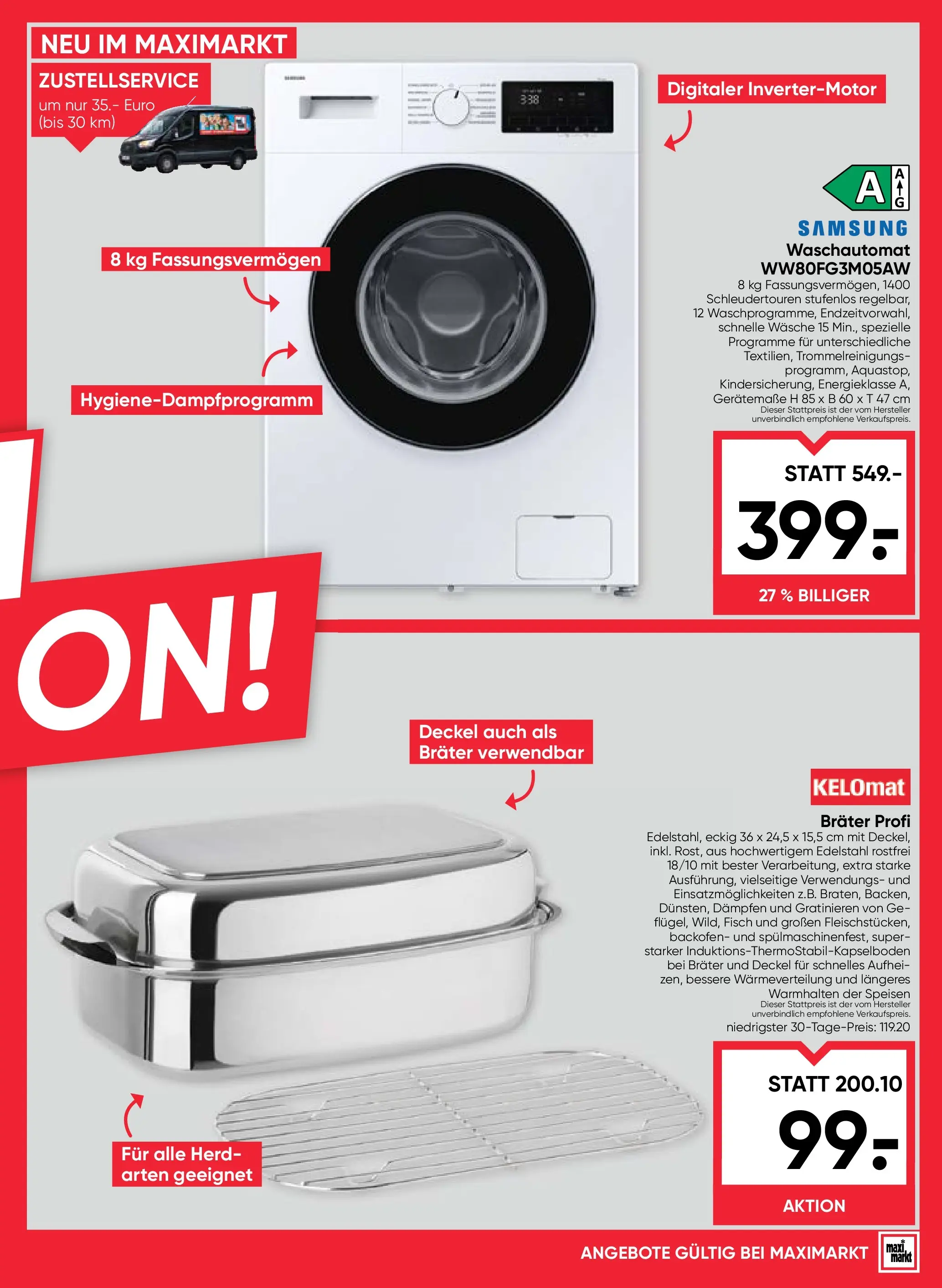 Maximarkt Anif, Bruck an der Großglocknerstraße von 16.10.2025 - Aktuelle Angebote | Seite: 23 | Produkte: Herd, Samsung, Fisch