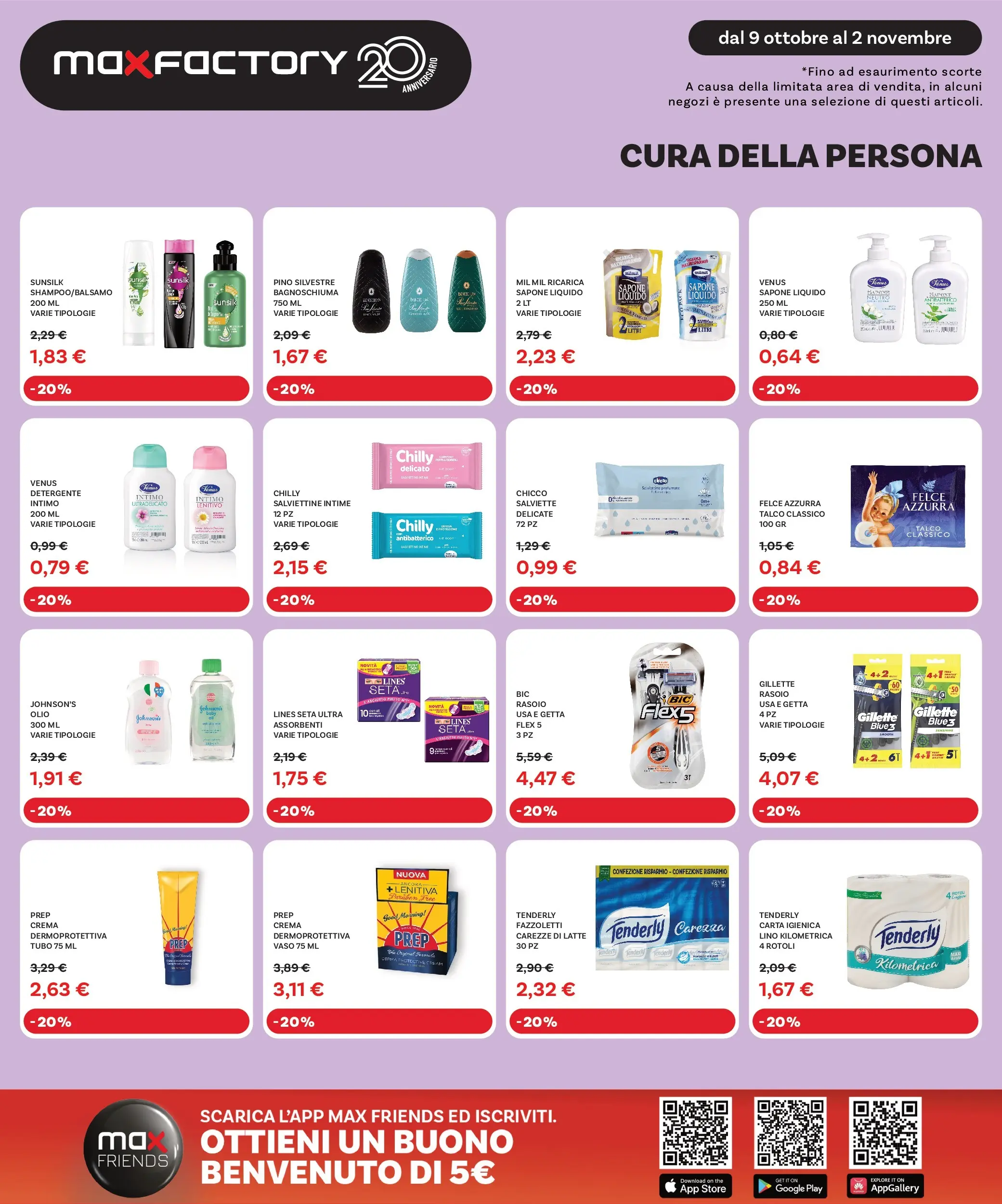 Nuovo Max Factory - Grandi Offerte fino al -50% dal 09/10/2025 > offerte anteprima 🛍️ | Pagina: 15 | Prodotti: Crema, Rasoio, Bagnoschiuma, Fazzoletti