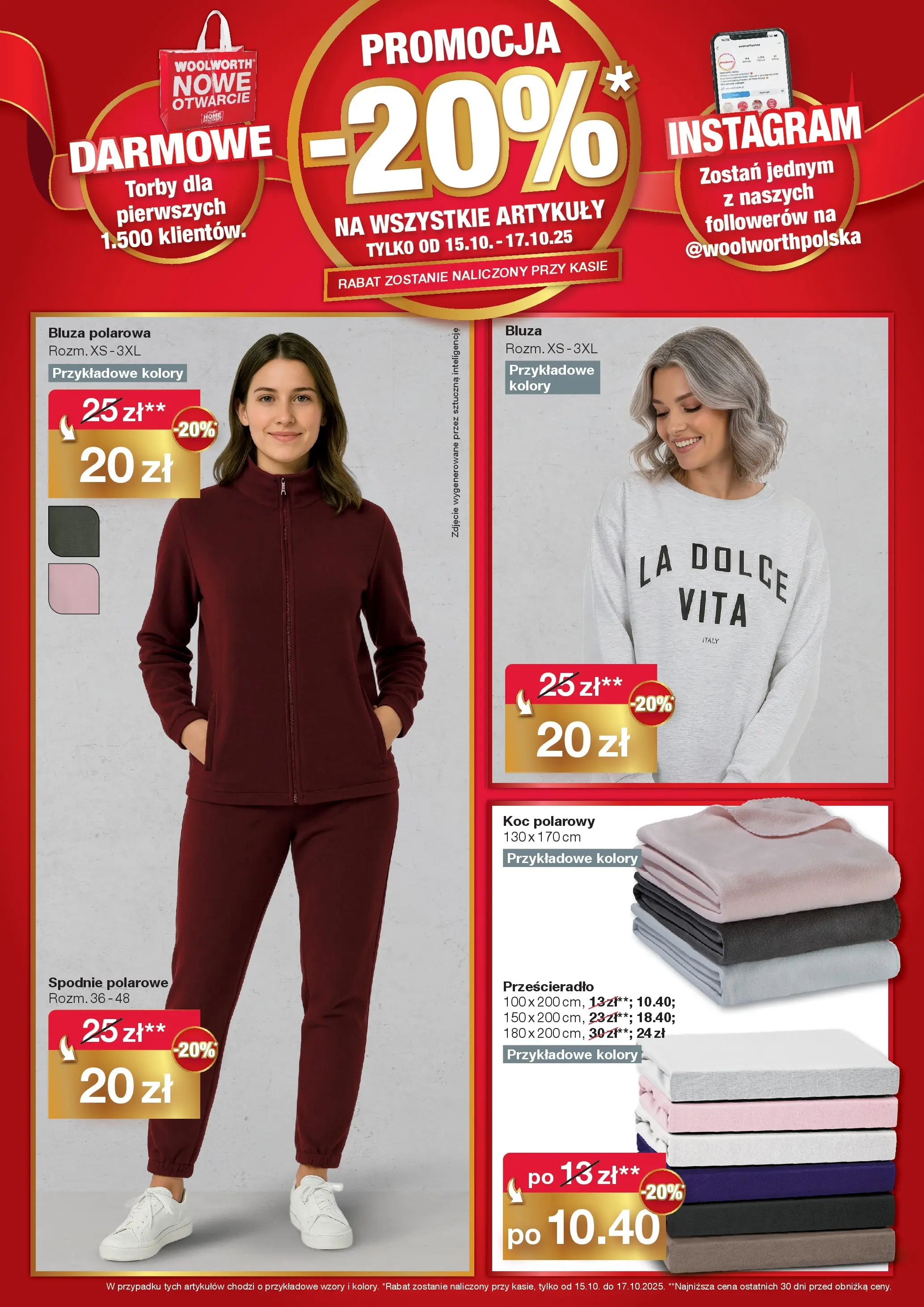 Woolworth Gazetka - Już w Dąbrowa Górnicza od (15.10.2025 - 17.10.2025) | Strona: 3 | Produkty: Spodnie, Koc