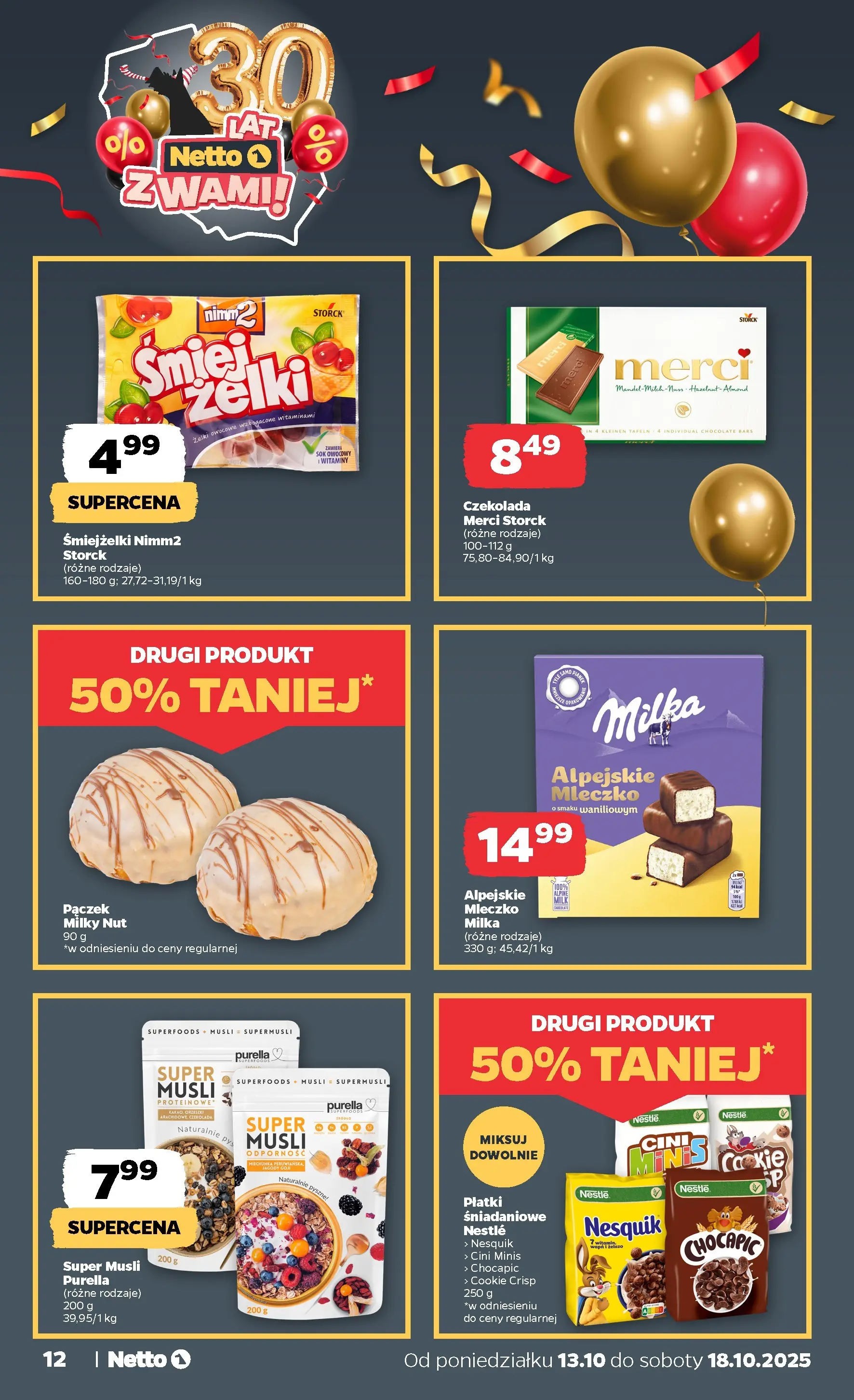 Netto gazetka - Spożywcza od 13.10.2025 - Aktualne promocje | Strona: 12 | Produkty: Jagody, Milka, Żelki, Czekolada