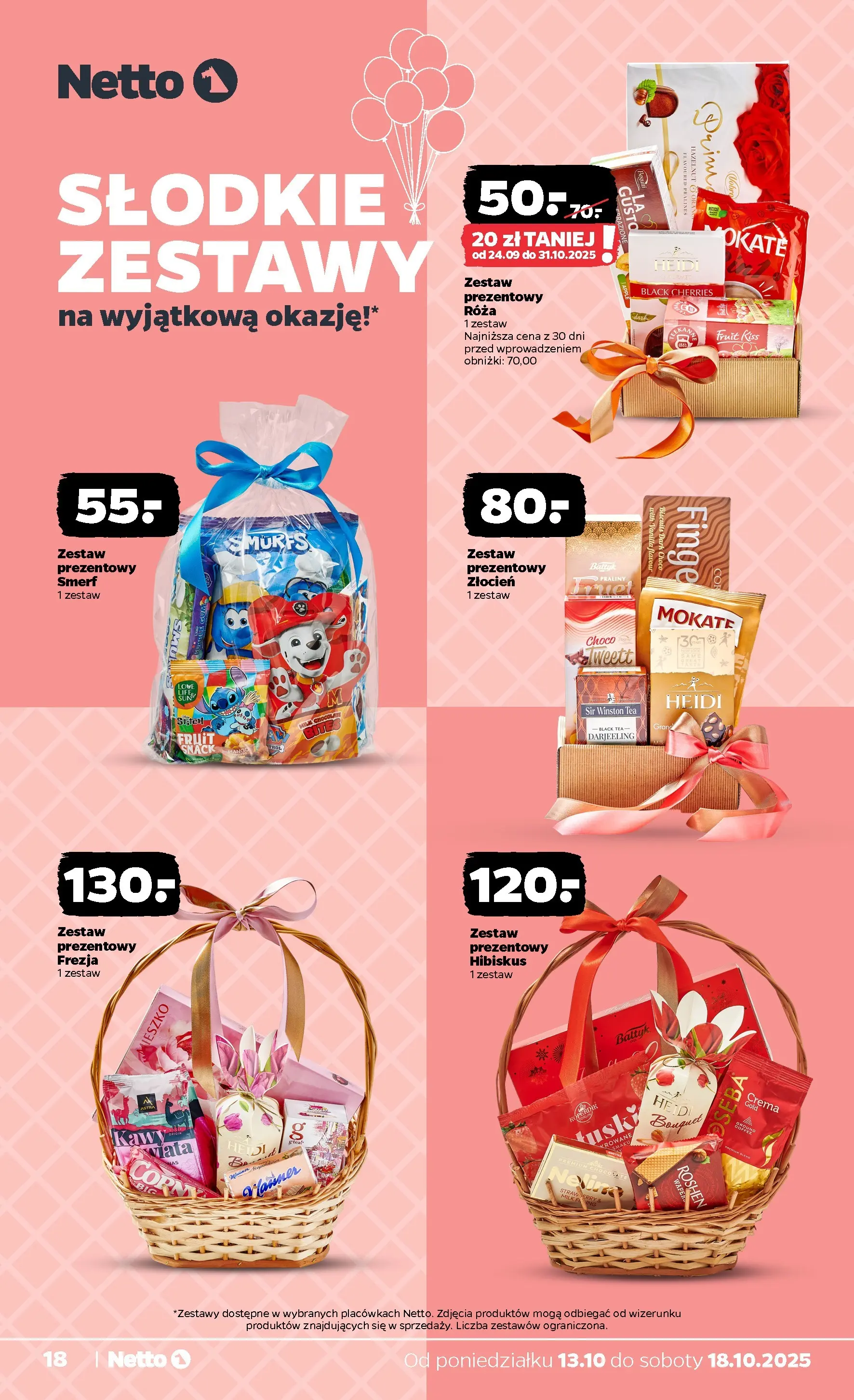 Netto gazetka - Spożywcza od 13.10.2025 - Aktualne promocje | Strona: 18 | Produkty: Praliny