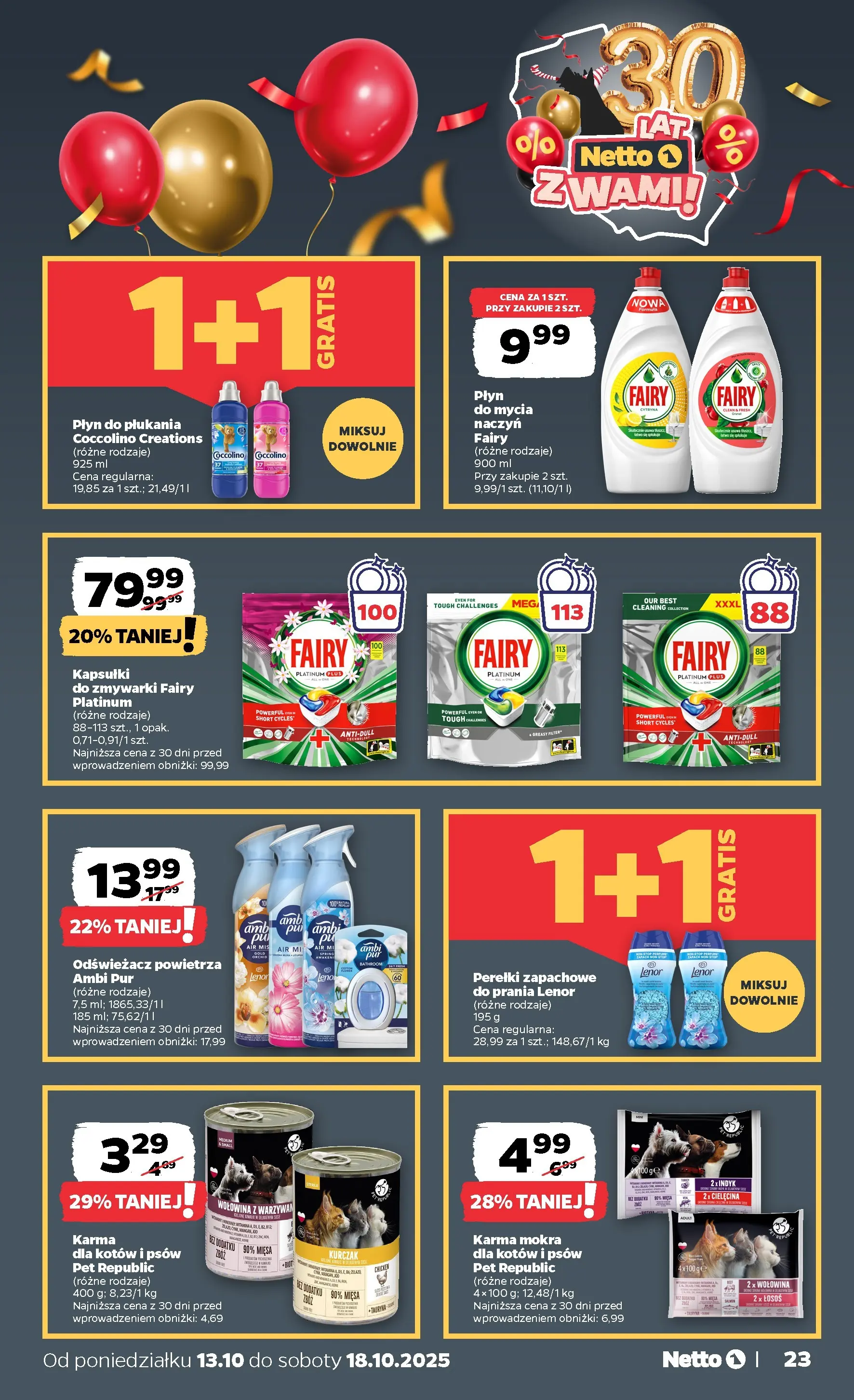 Netto gazetka - Spożywcza od 13.10.2025 - Aktualne promocje | Strona: 23 | Produkty: Kurczak, Coccolino, Zapach, Wołowina