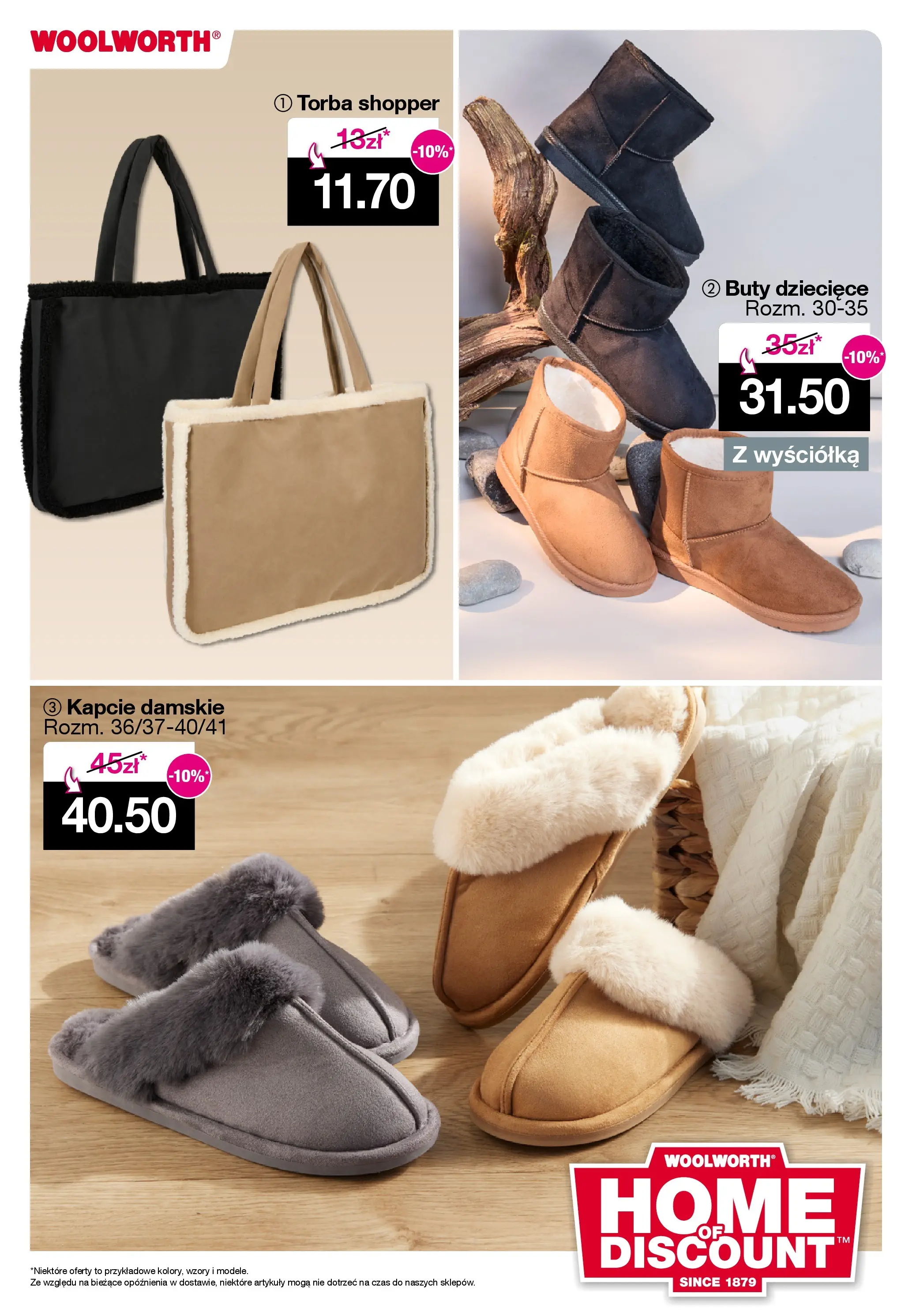 Woolworth Gazetka od (10.10.2025 - 20.10.2025) | Strona: 14 | Produkty: Buty, Kapcie, Torba