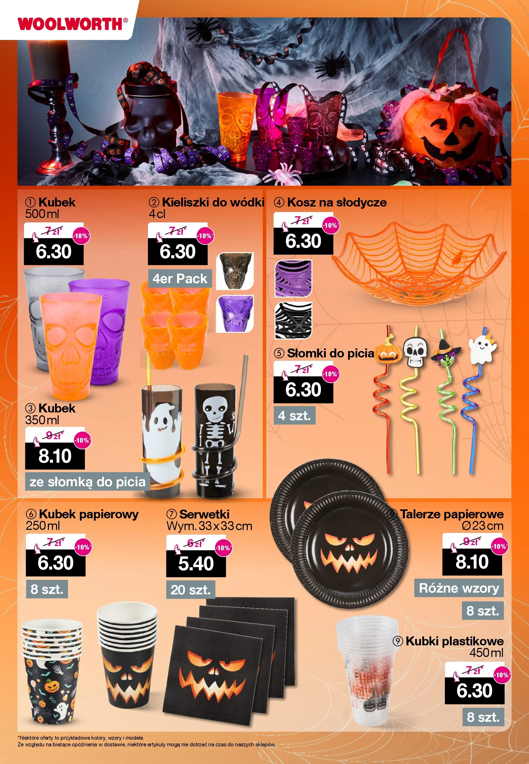 Woolworth Gazetka od (10.10.2025 - 20.10.2025) | Strona: 35 | Produkty: Talerze, Słomki, Kosz, Kieliszki do wódki