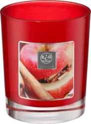 Dekorieren & Einrichten Duftkerze im Glas, Bratapfel, rot
